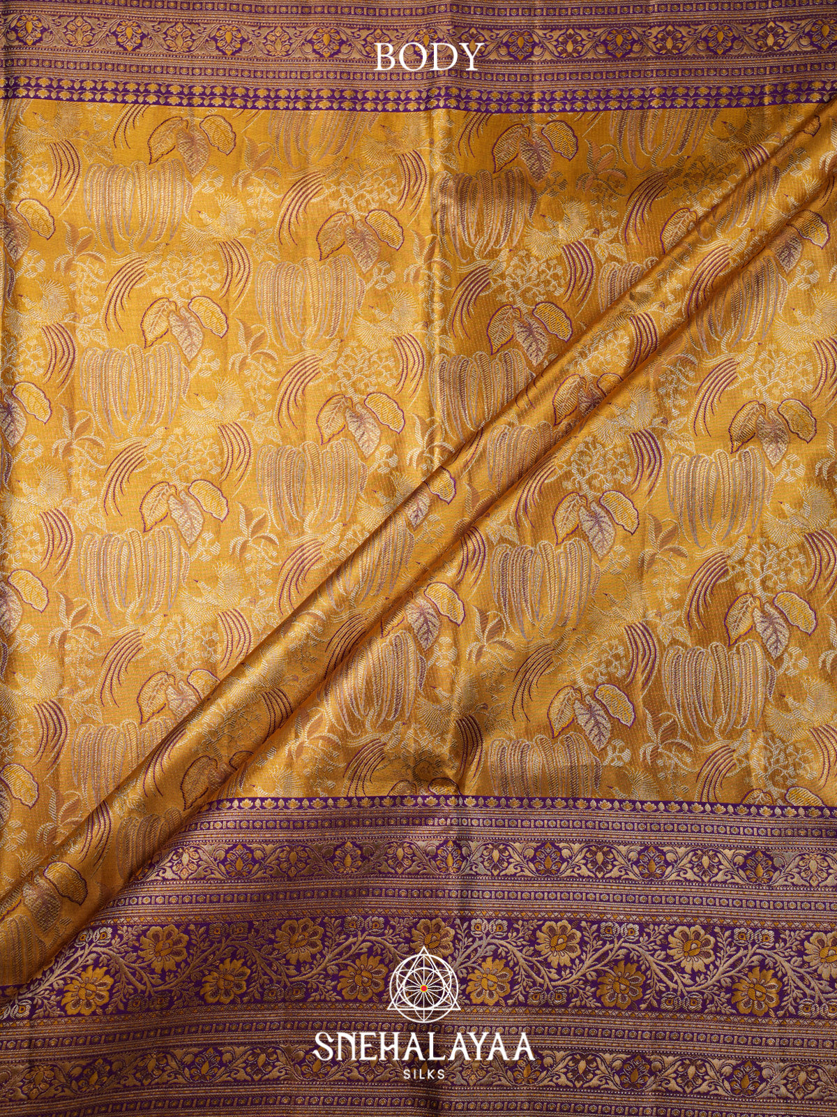 Lemon Yellow Kanjivaram Silk Saree