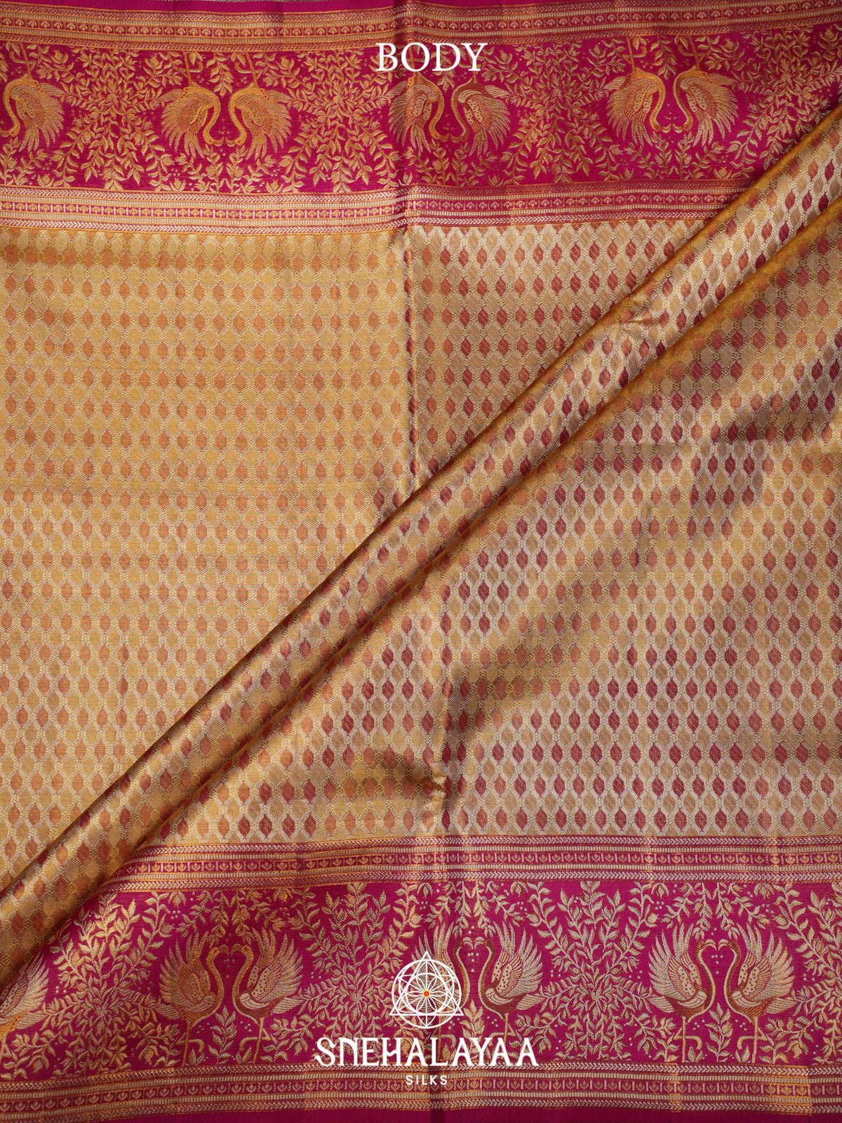 Pale Yellow Kanjivaram Silk Saree