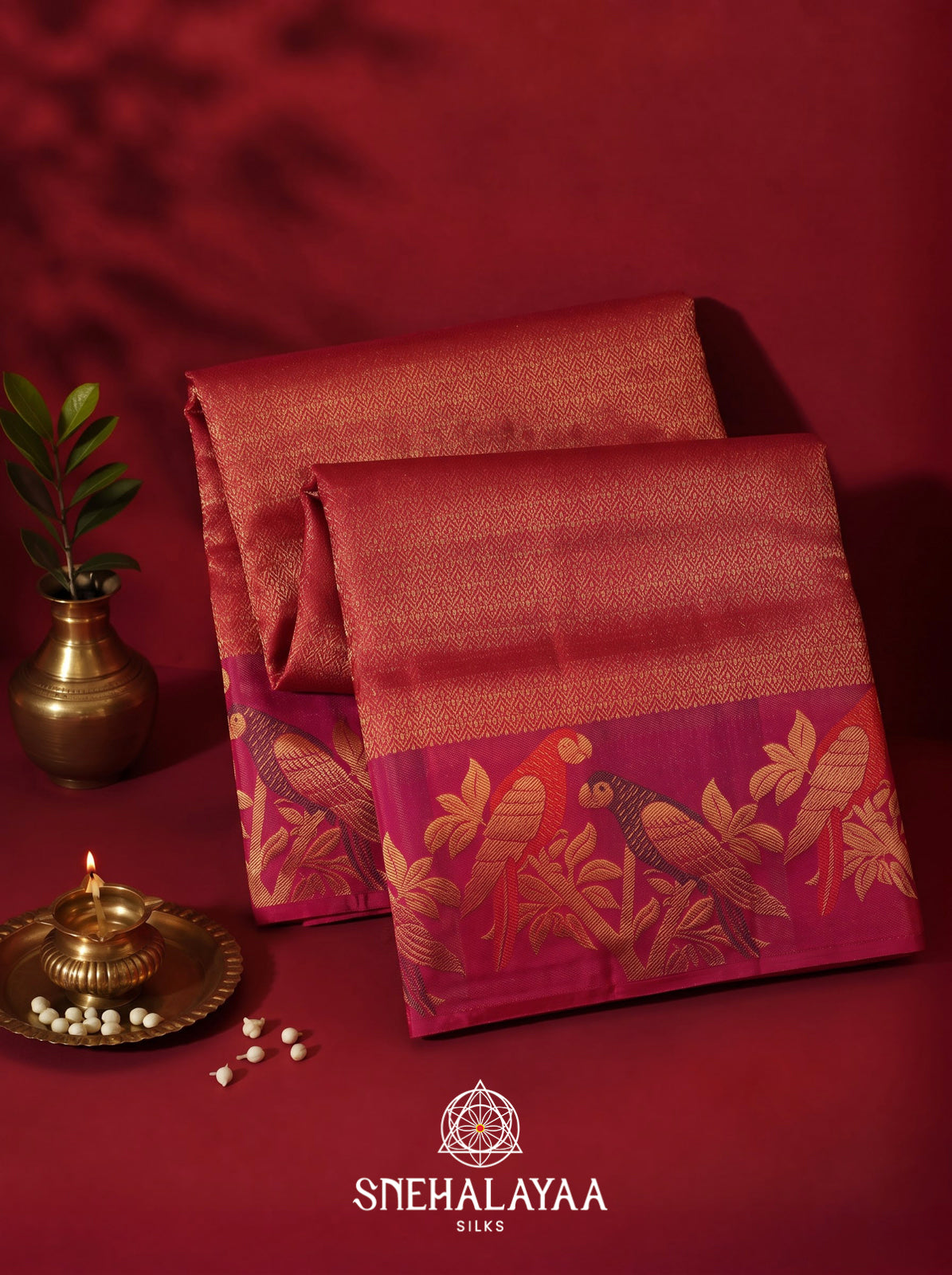 Magenta Kanjivaram Silk Saree