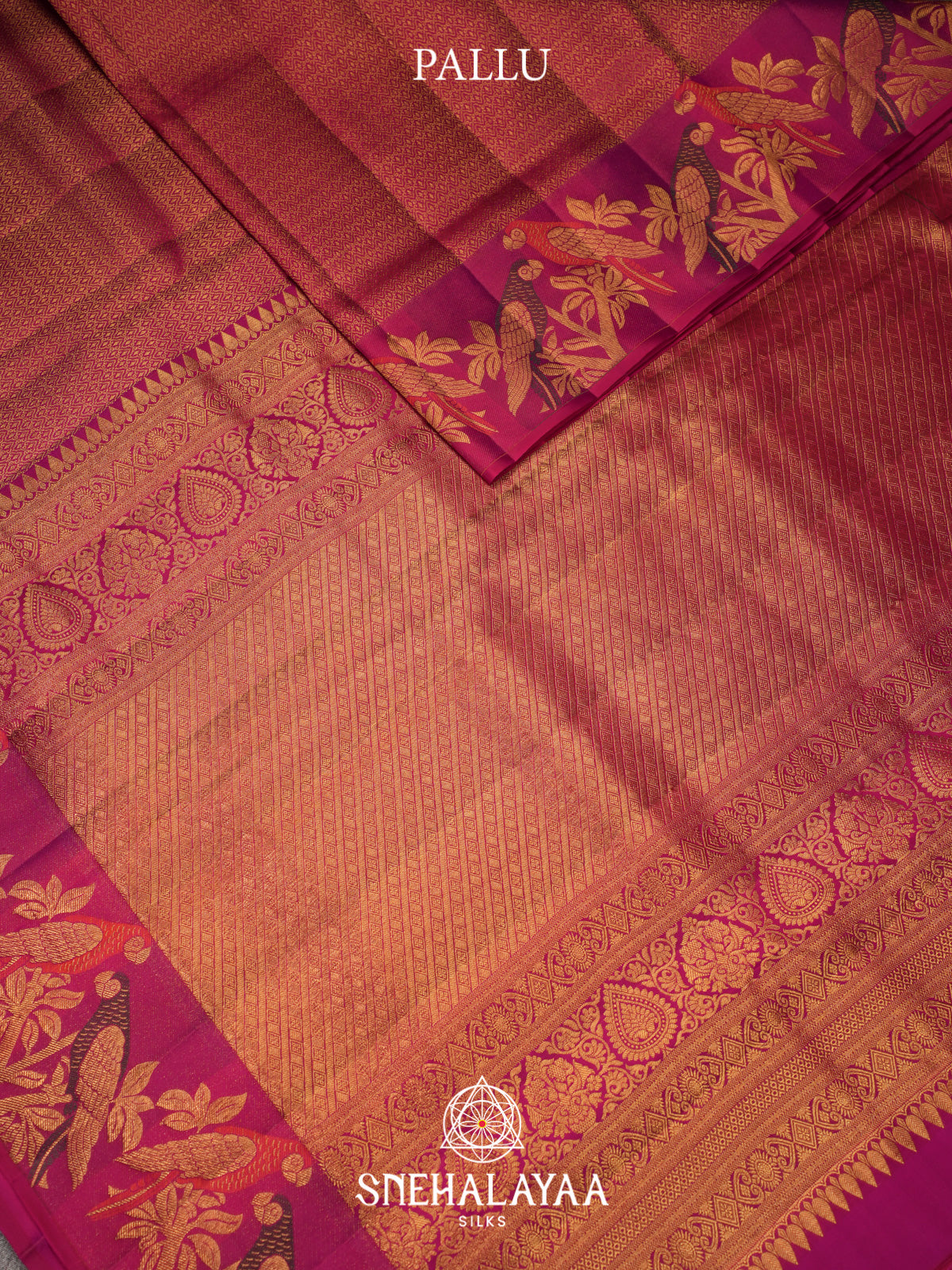 Magenta Kanjivaram Silk Saree