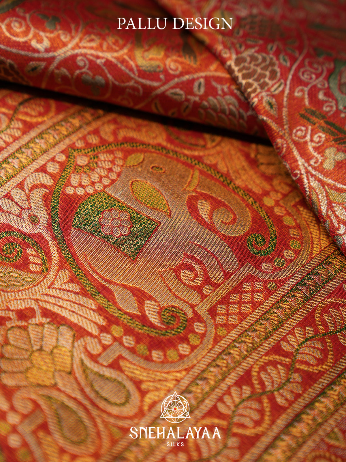 Peach Kanjivaram Silk Saree
