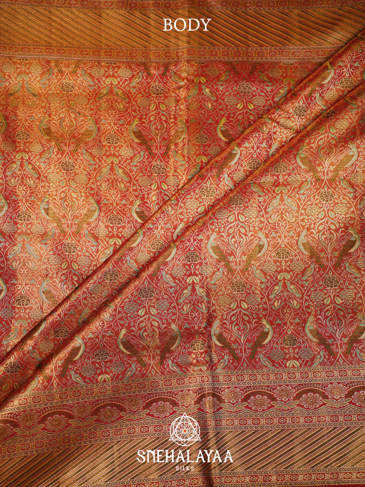 Peach Kanjivaram Silk Saree