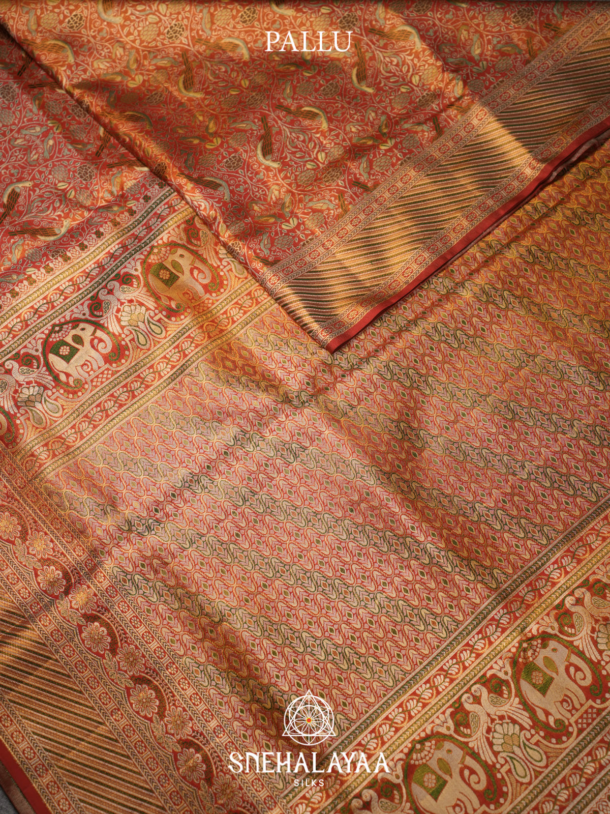 Peach Kanjivaram Silk Saree