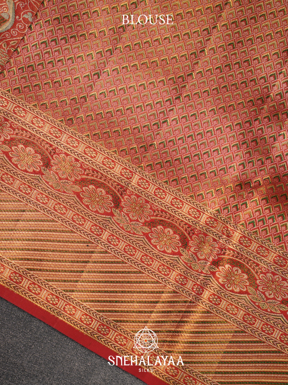 Peach Kanjivaram Silk Saree