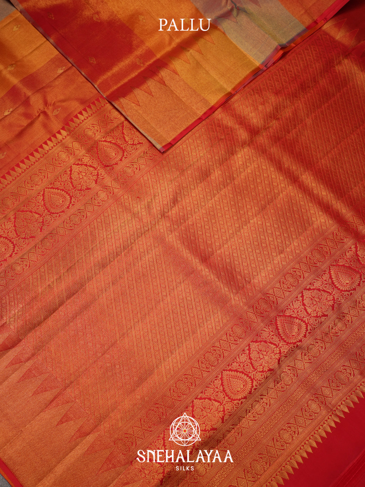 Orange Kanjivaram Silk Saree
