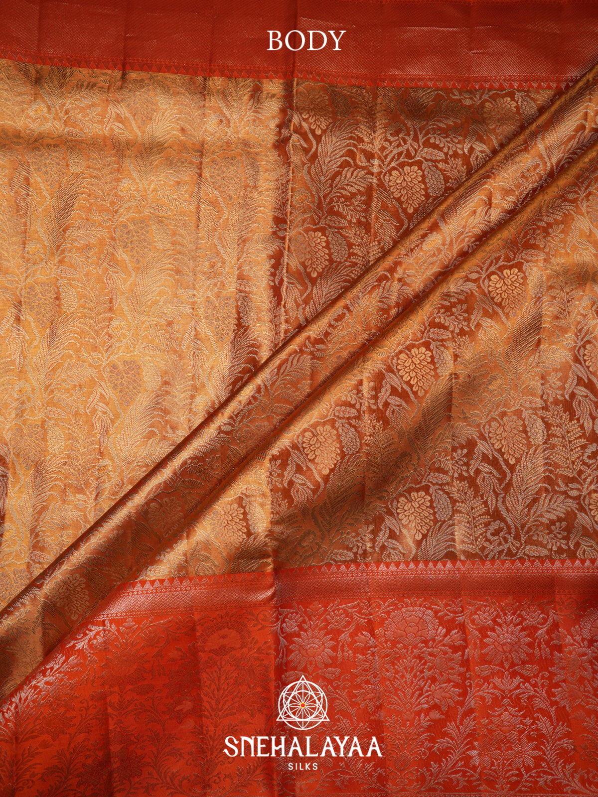 Golden Yellow Kanjivaram Silk Saree