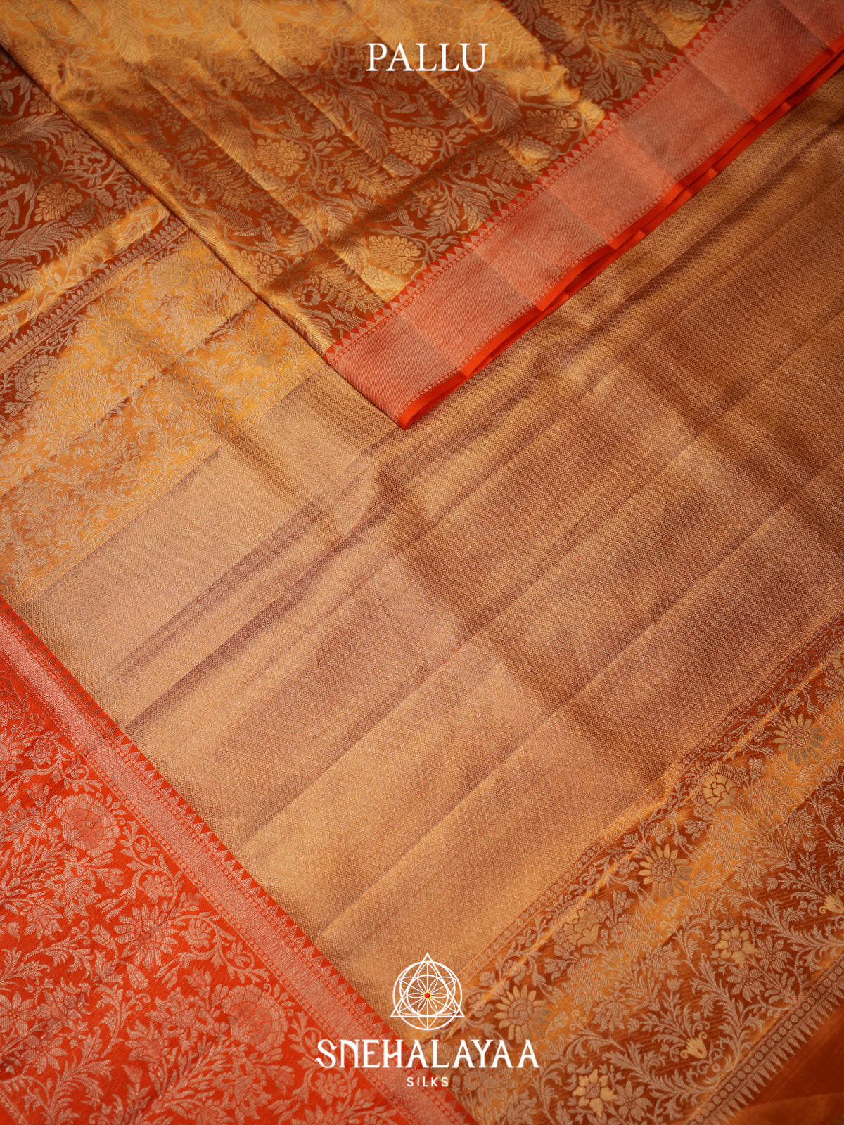 Golden Yellow Kanjivaram Silk Saree