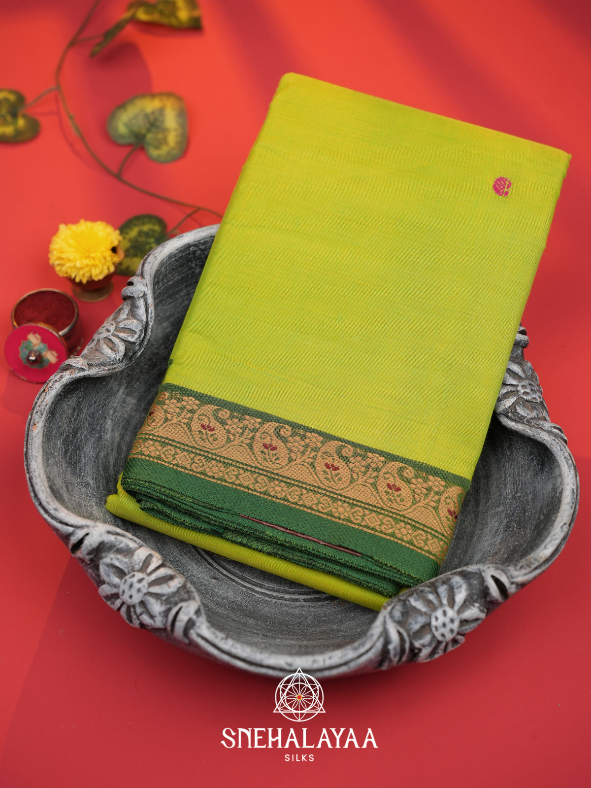 Green Chettinad Cotton Saree