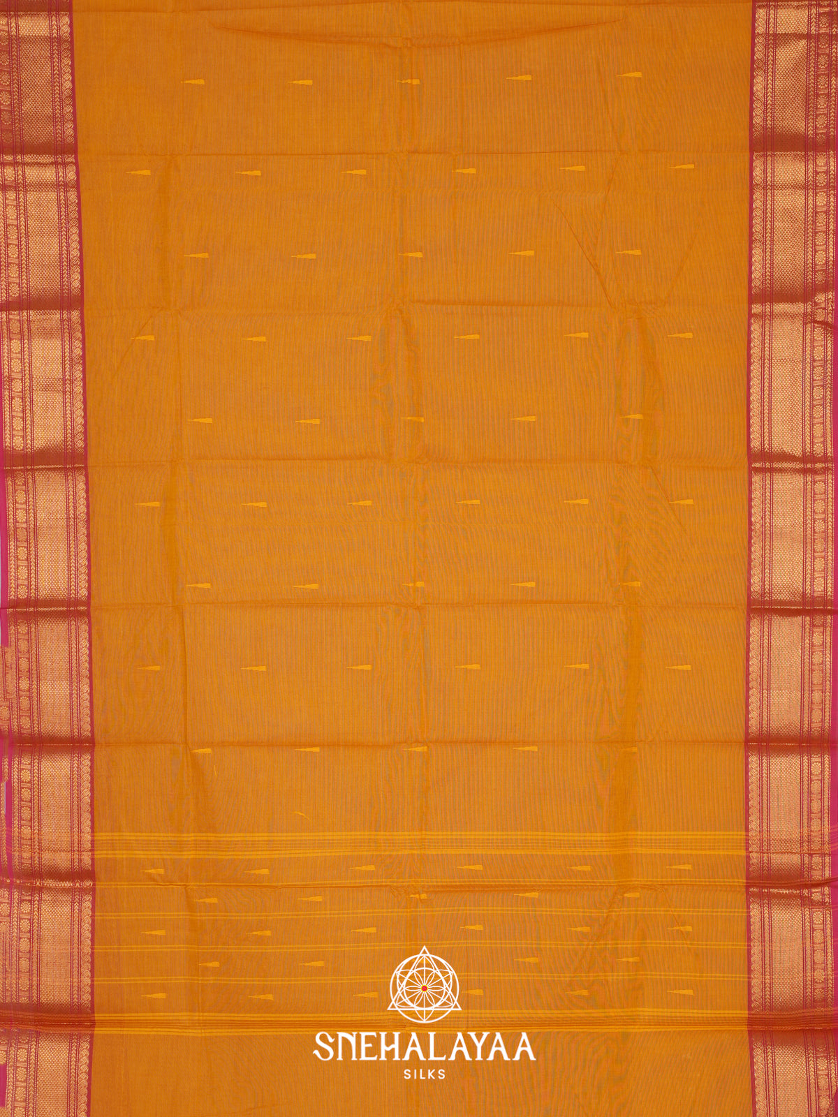 Mustard Yellow Chettinad Cotton Saree