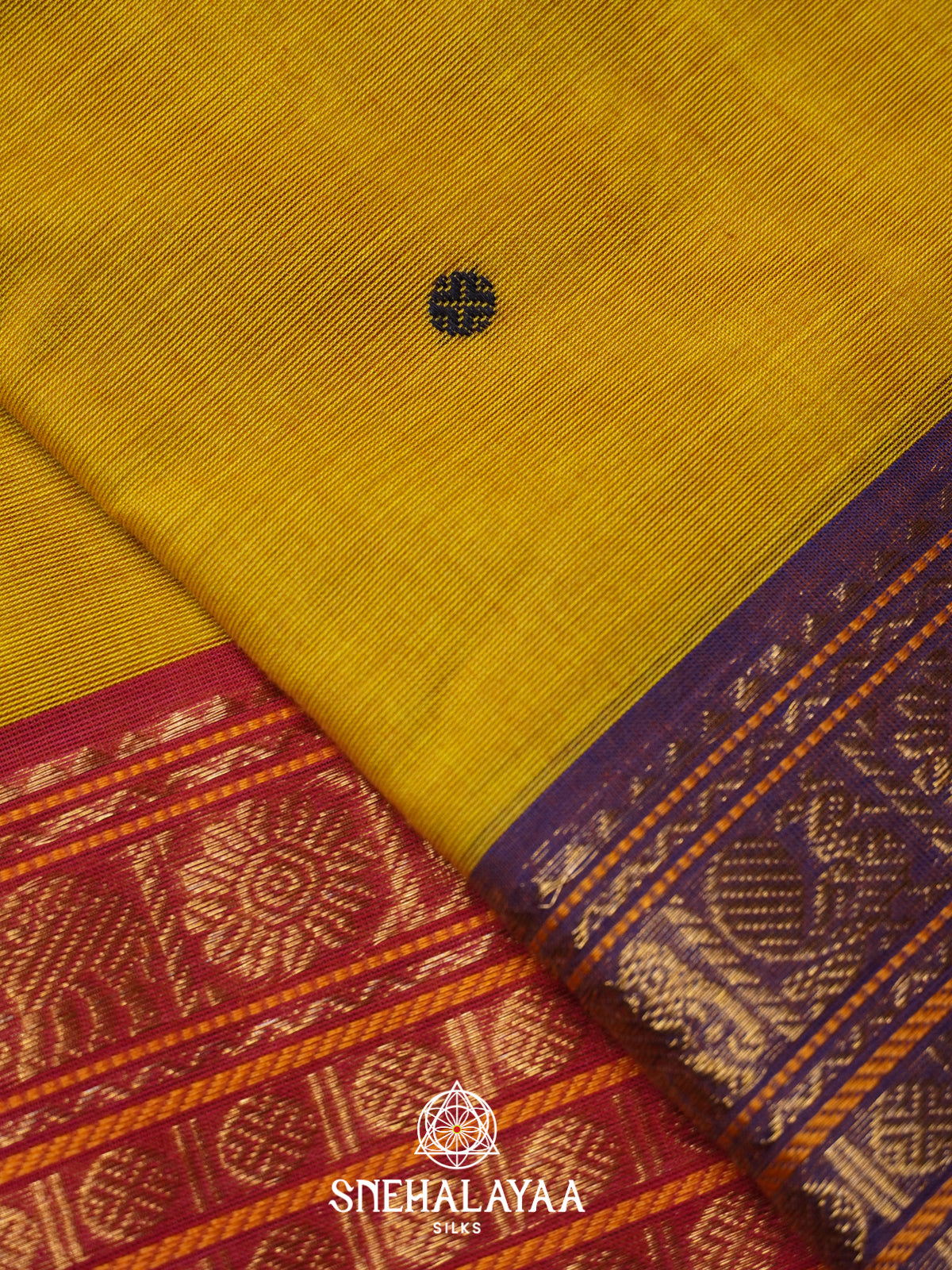 Yellow Chettinad Cotton Saree