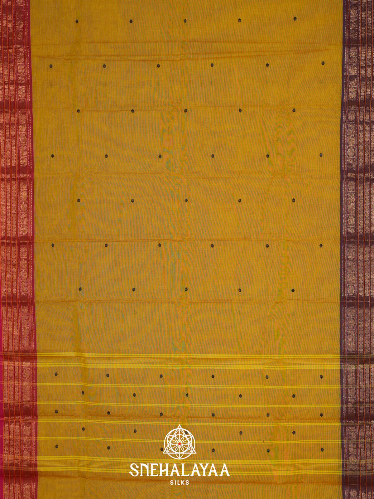 Yellow Chettinad Cotton Saree