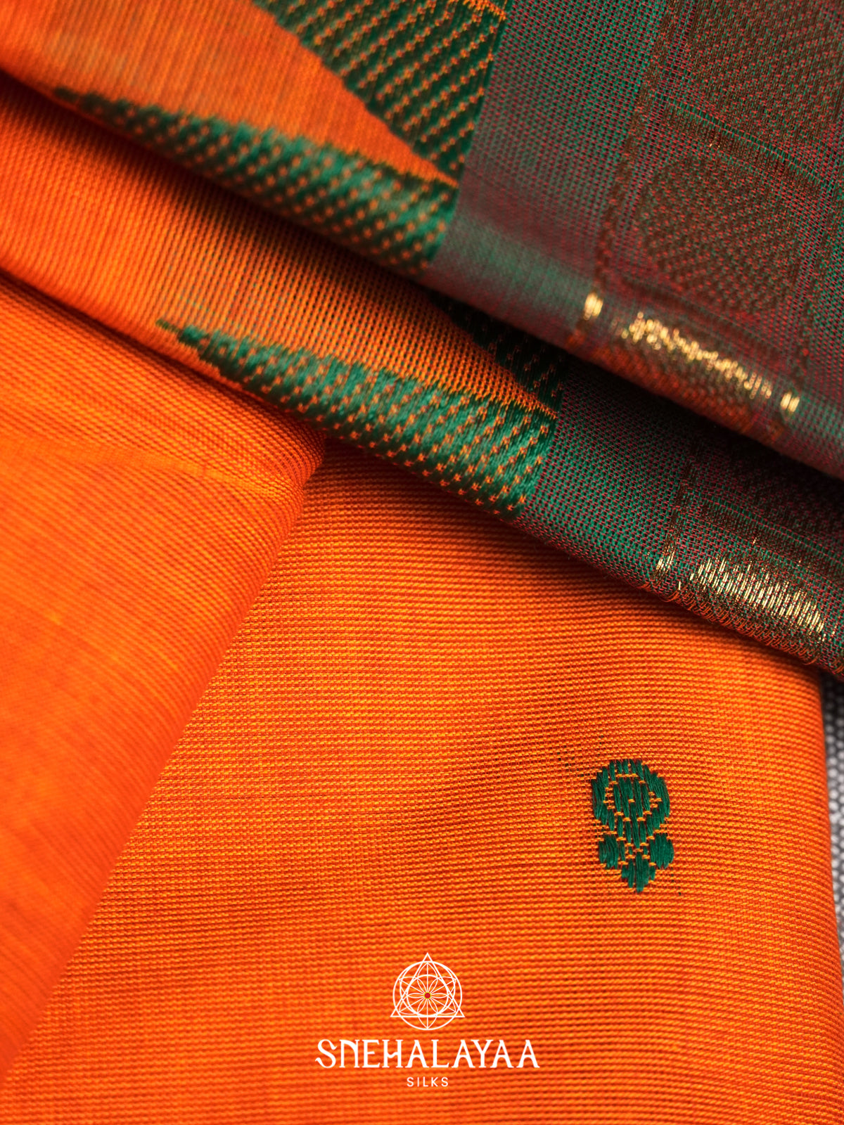 Burnt Orange  Chettinad Cotton Saree