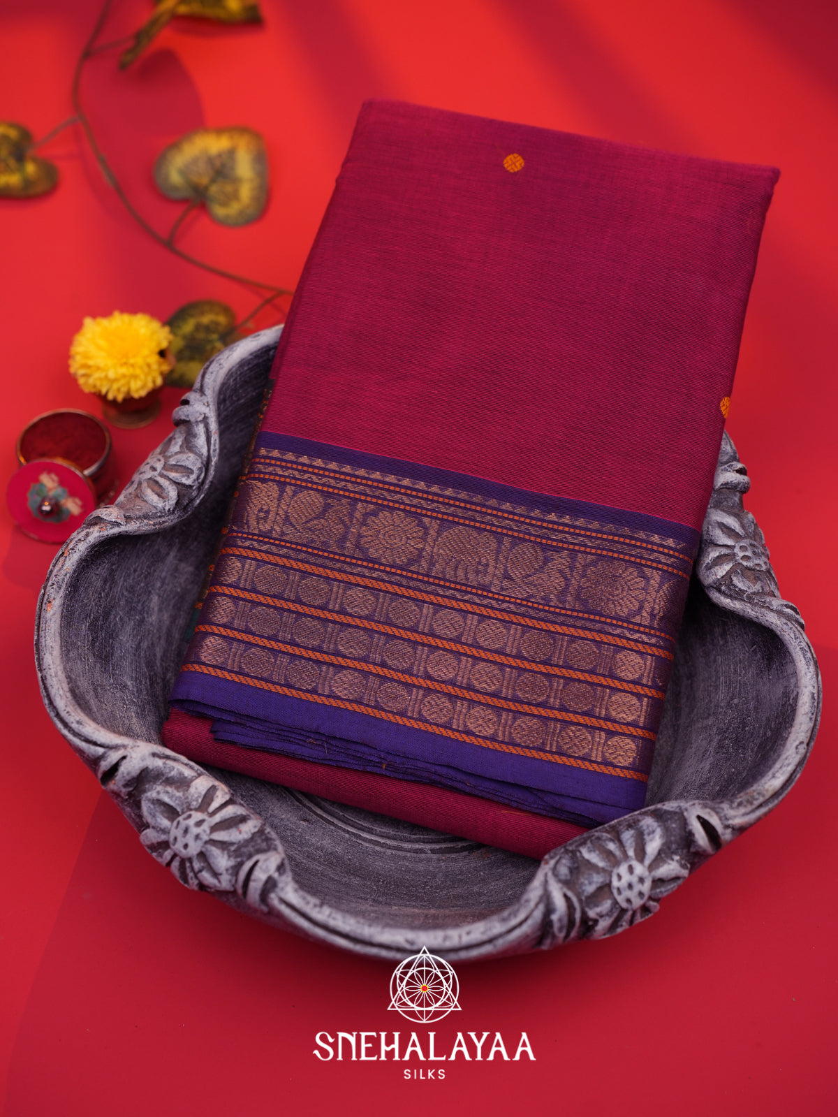 Meganta Chettinad Cotton Saree