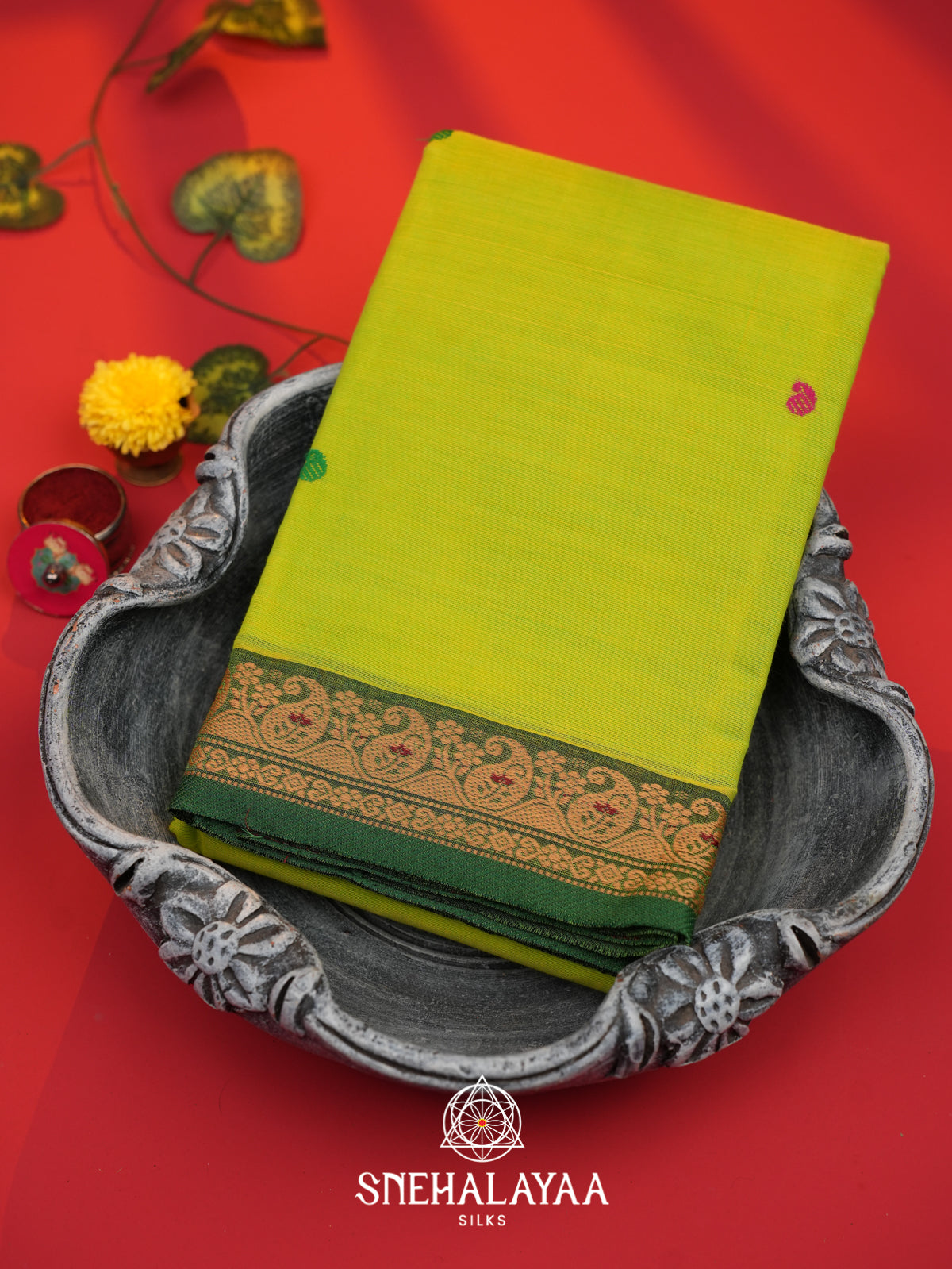 Green Chettinad Cotton Saree