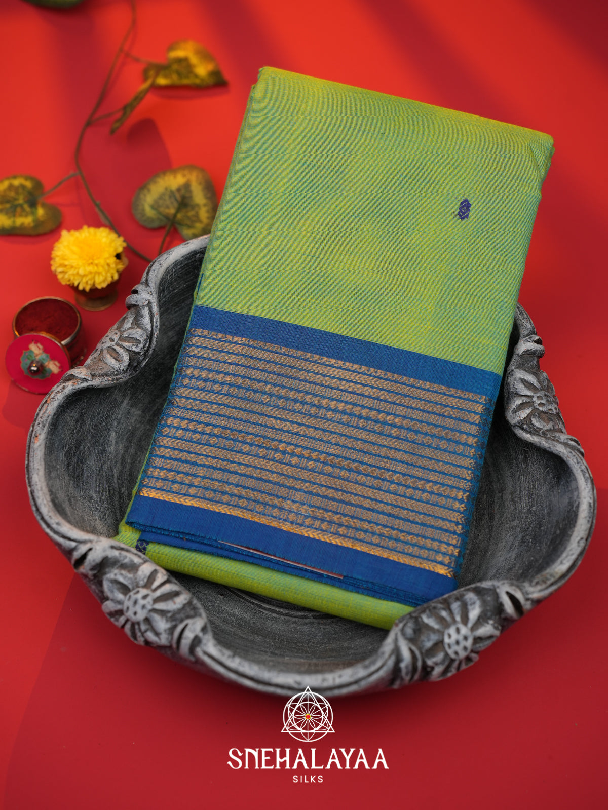 Green Chettinad Cotton Saree