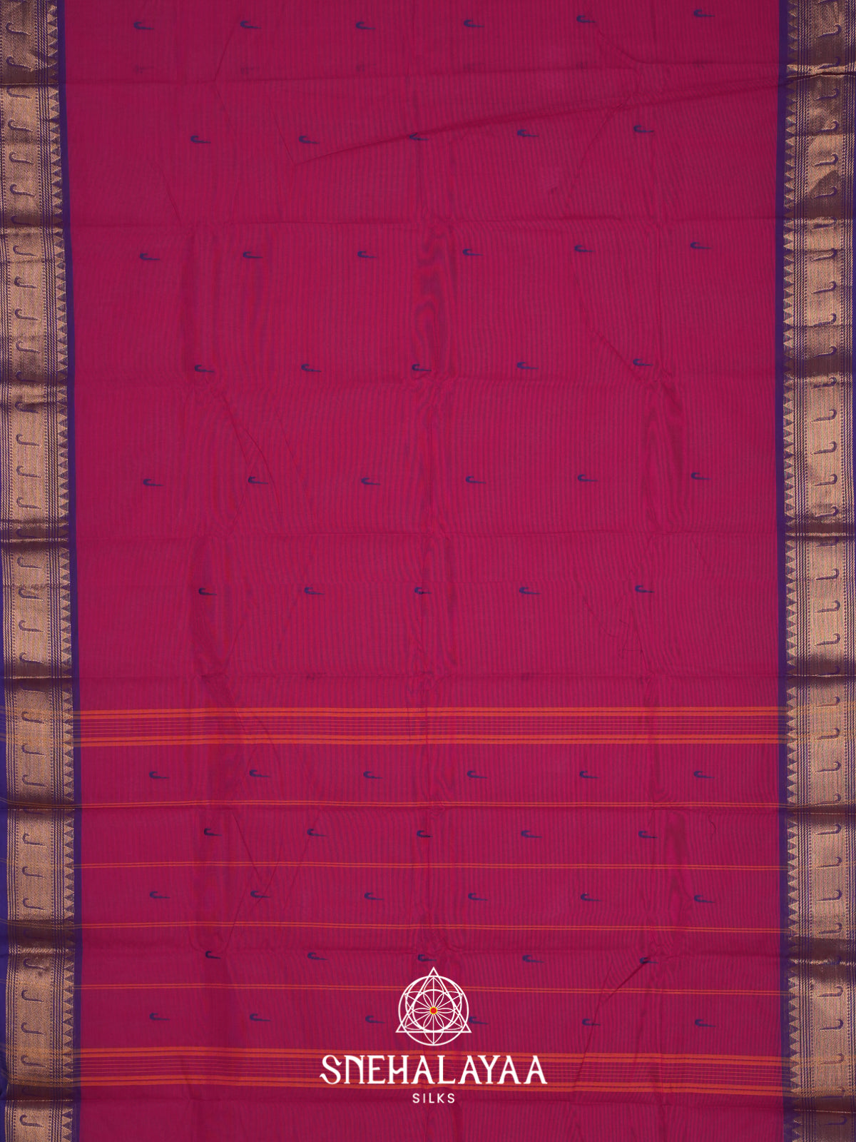 Wine maroon Chettinad Cotton Saree