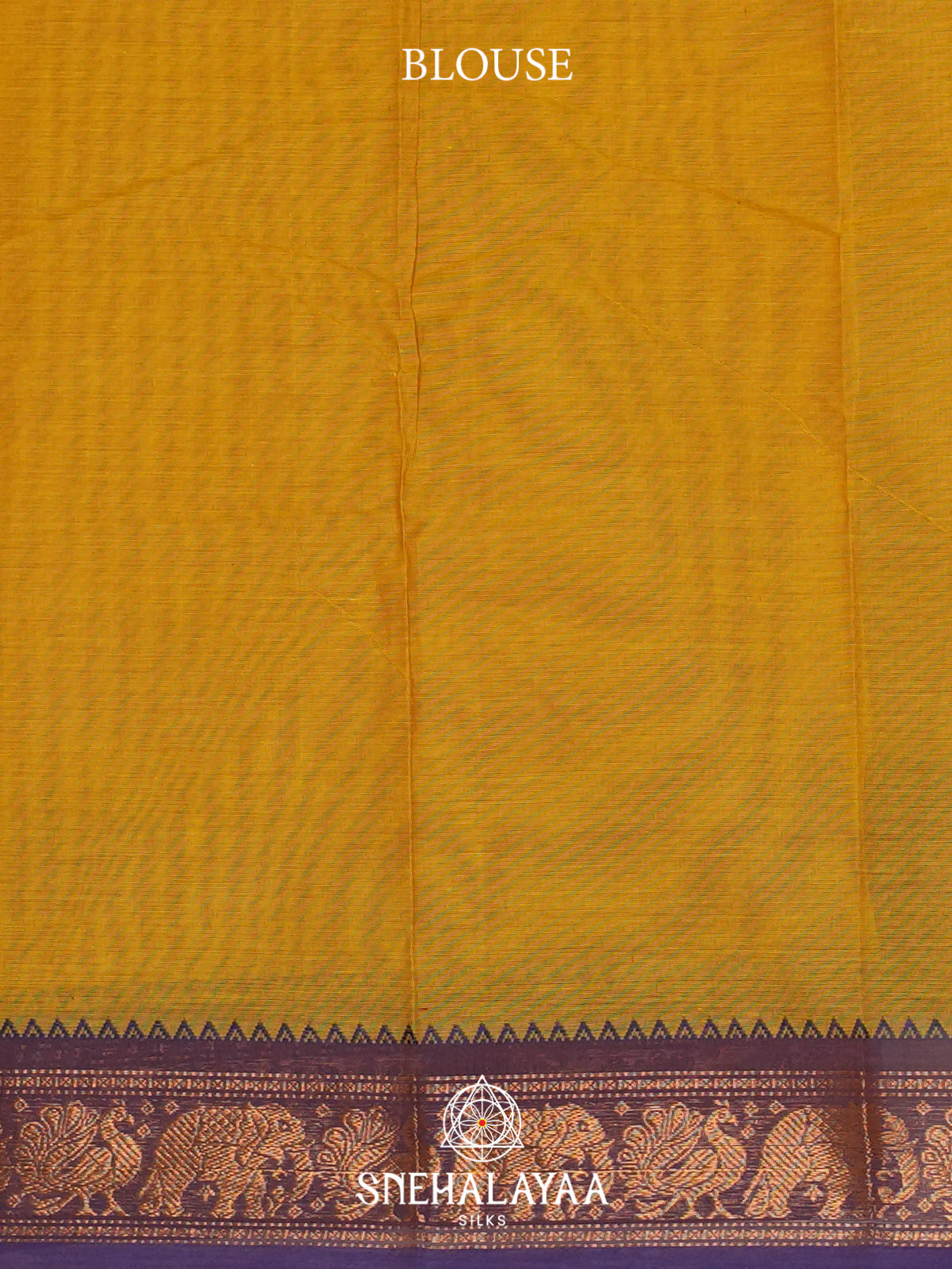 Mustard Yellow Chettinad Cotton Saree