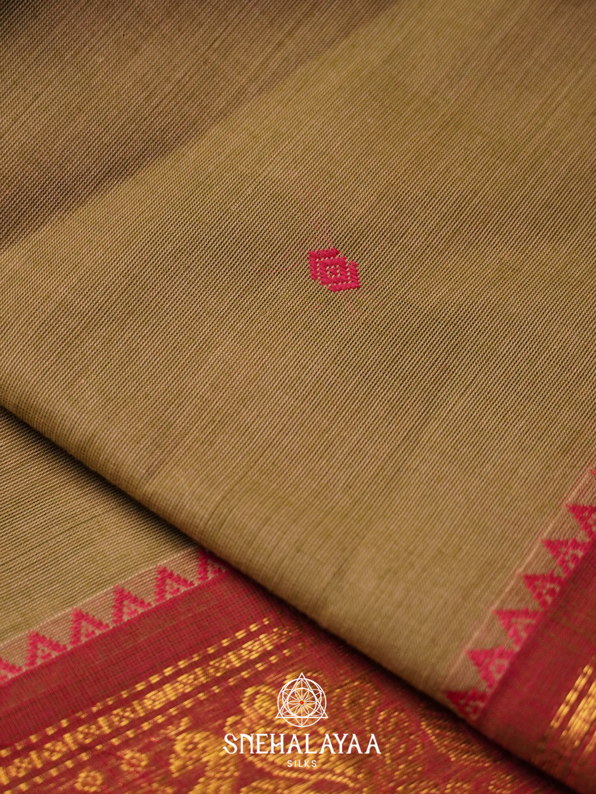 Brown Chettinad Cotton Saree