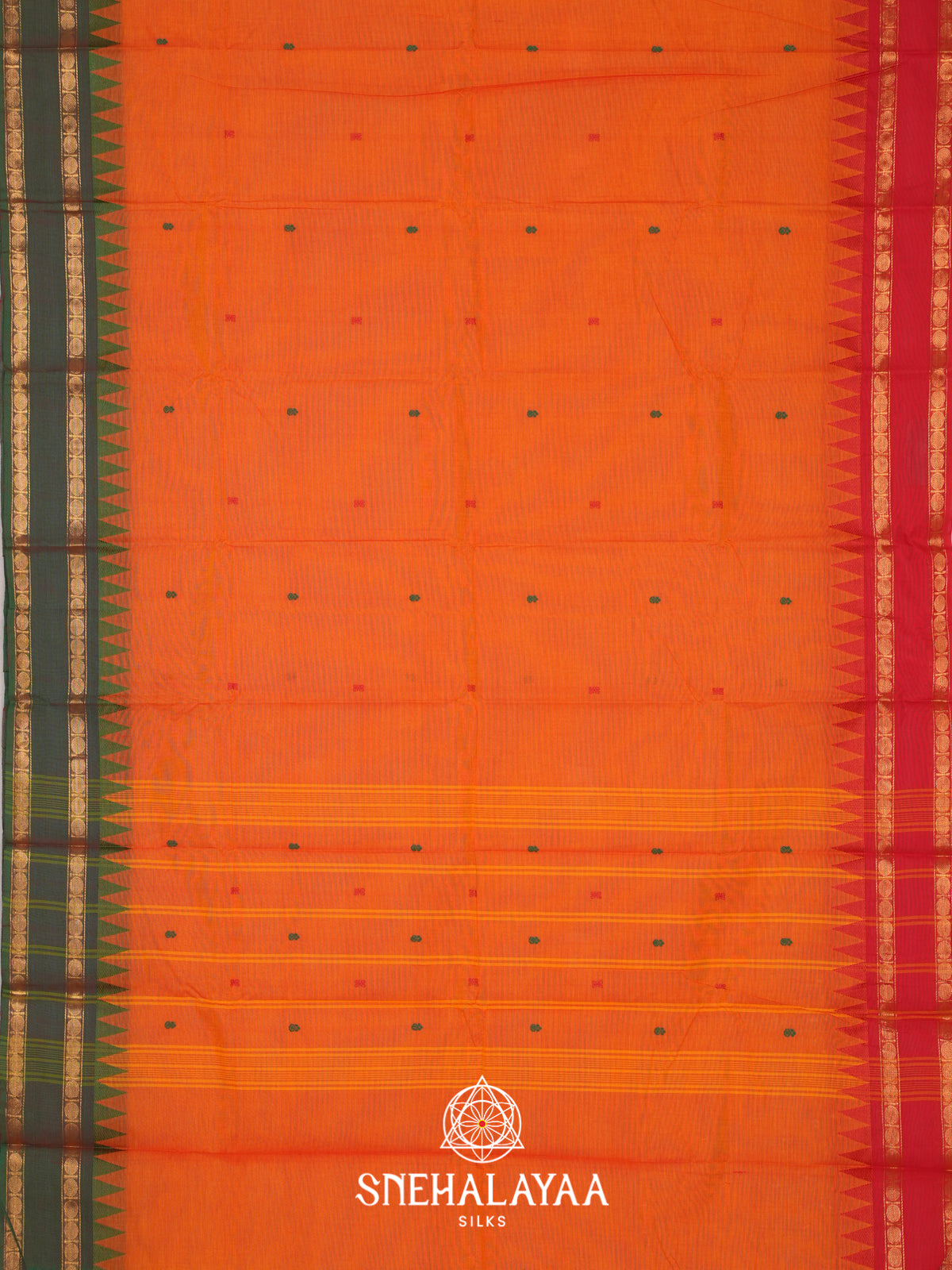 Burnt Orange  Chettinad Cotton Saree