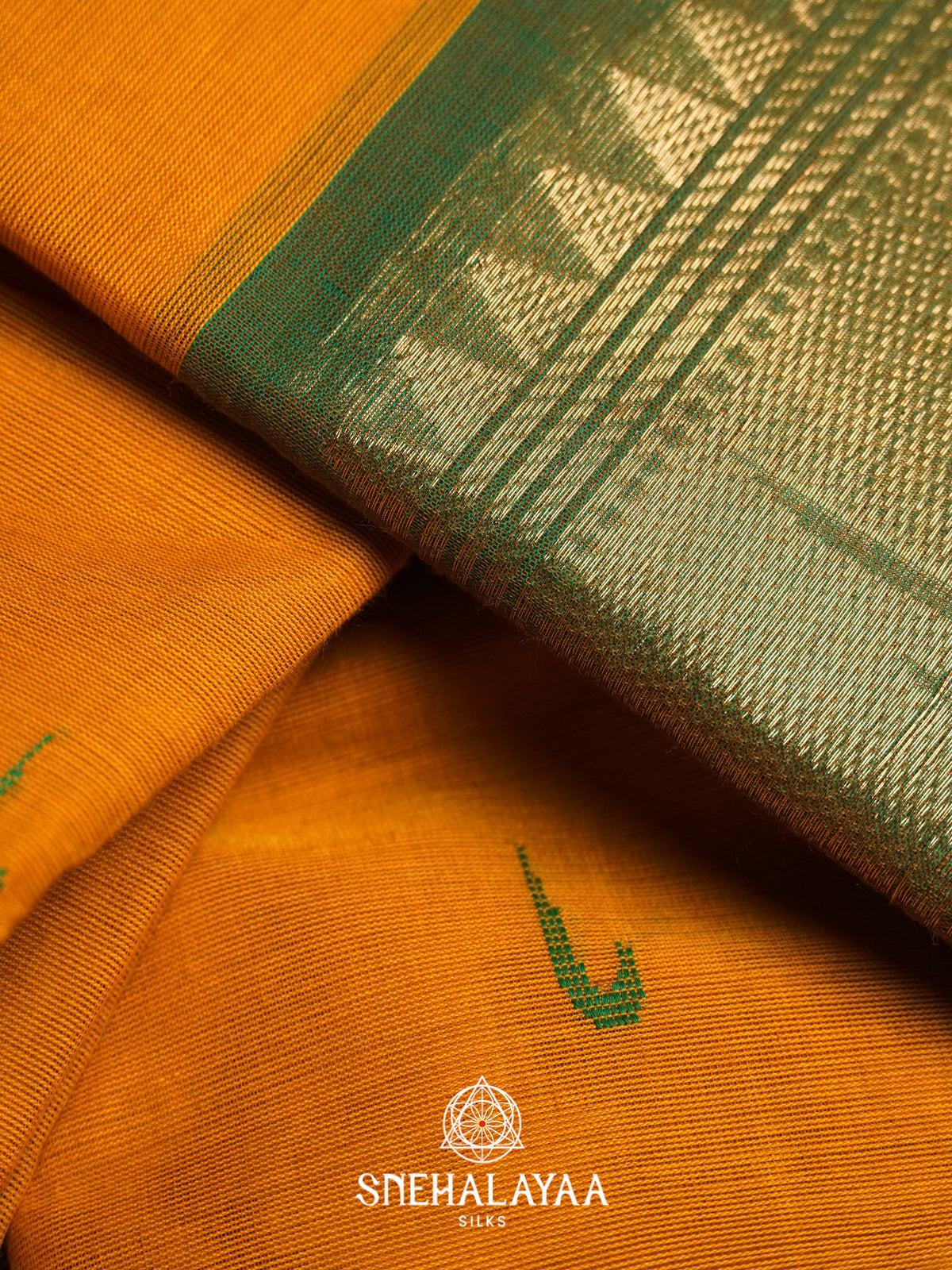 Mustard Brown Chettinad Cotton Saree