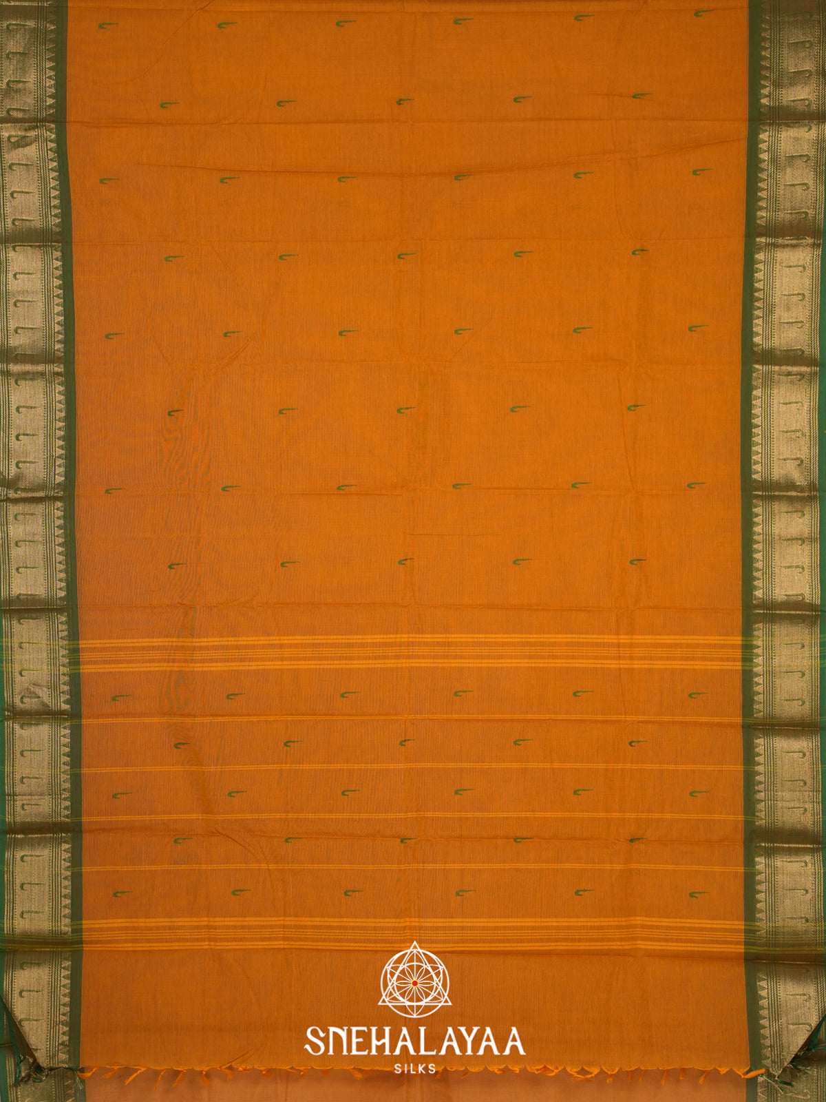 Mustard Brown Chettinad Cotton Saree