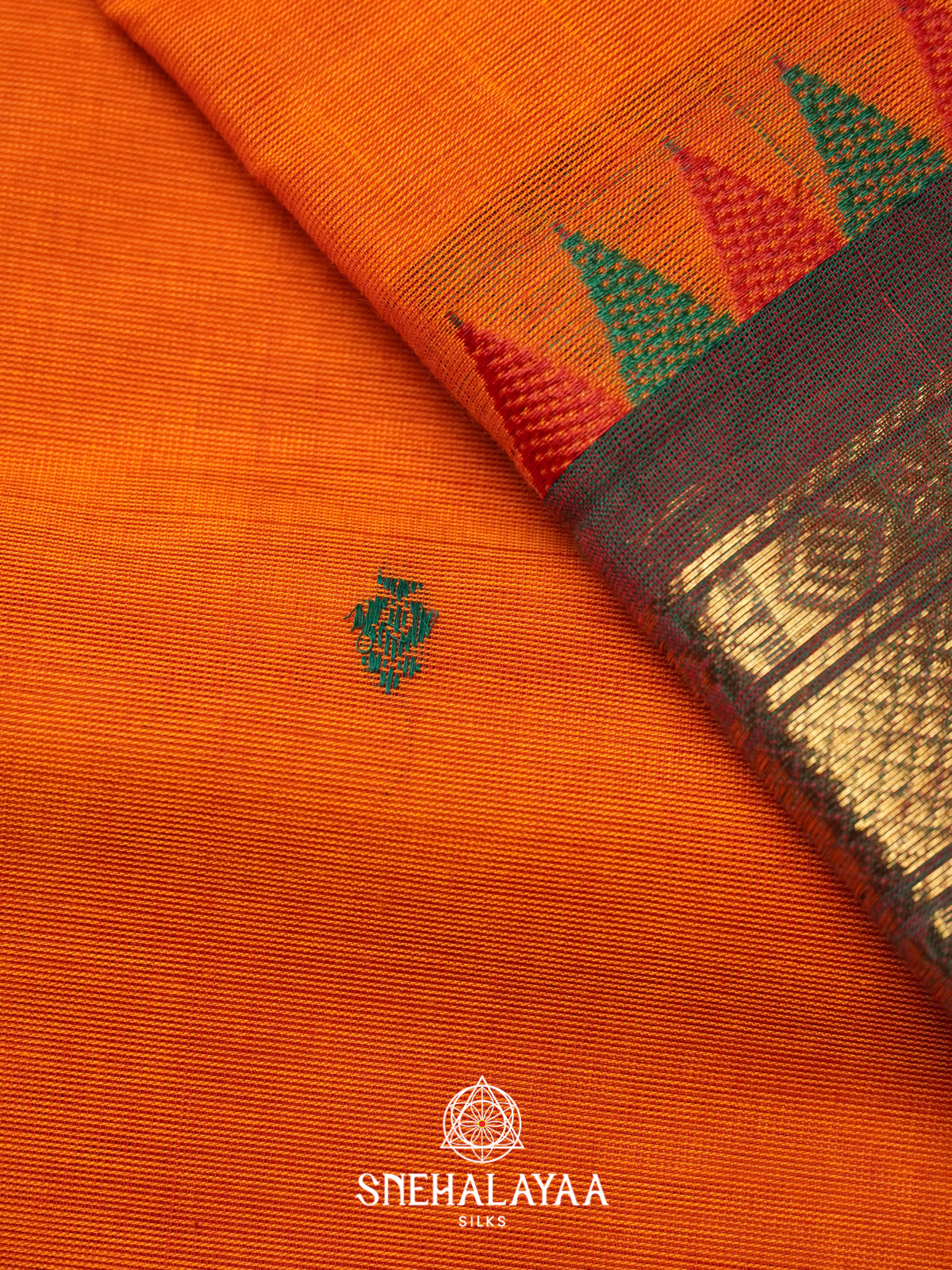 Burnt Orange  Chettinad Cotton Saree