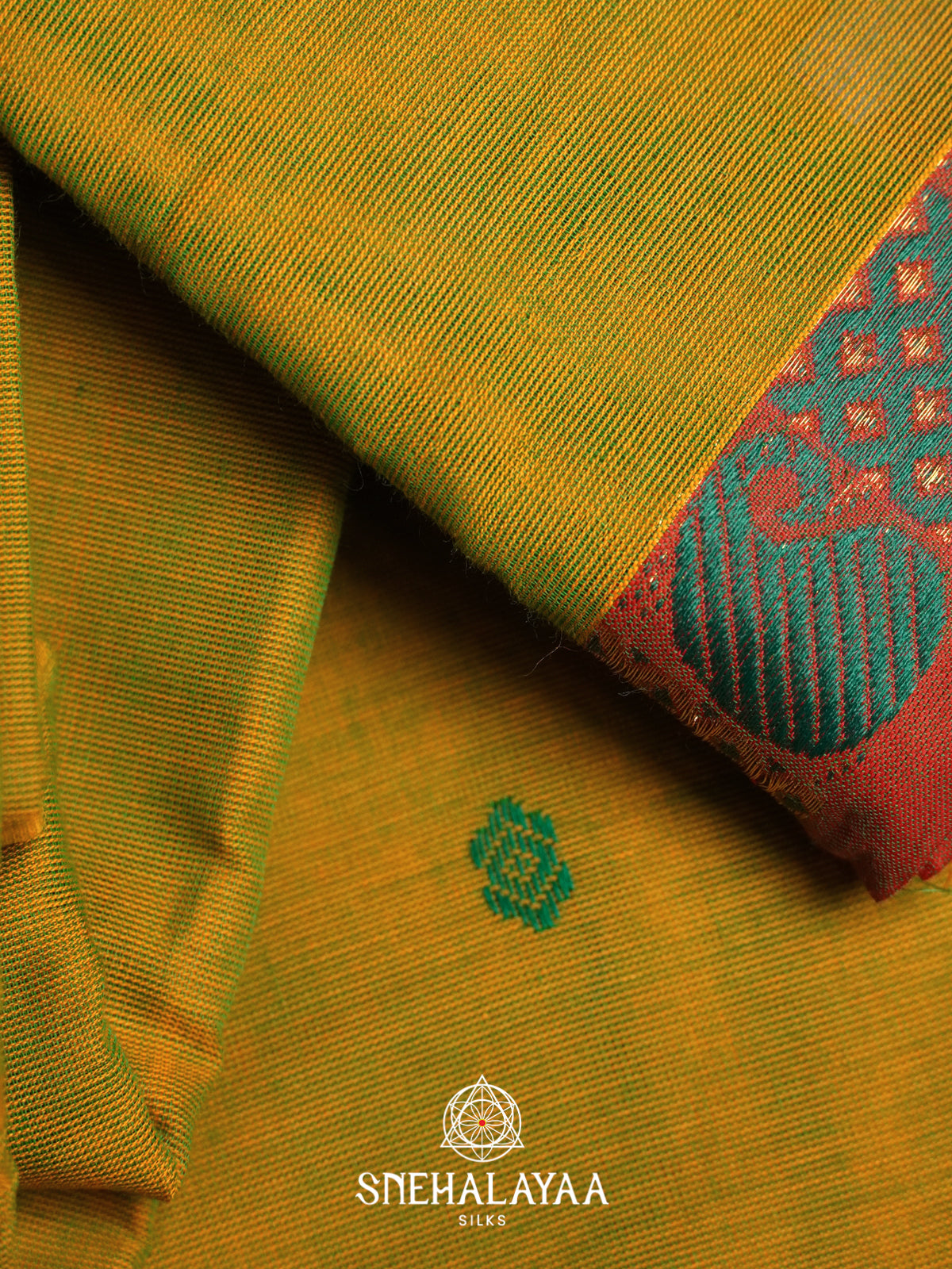 Mehendi Green Chettinad Cotton Saree