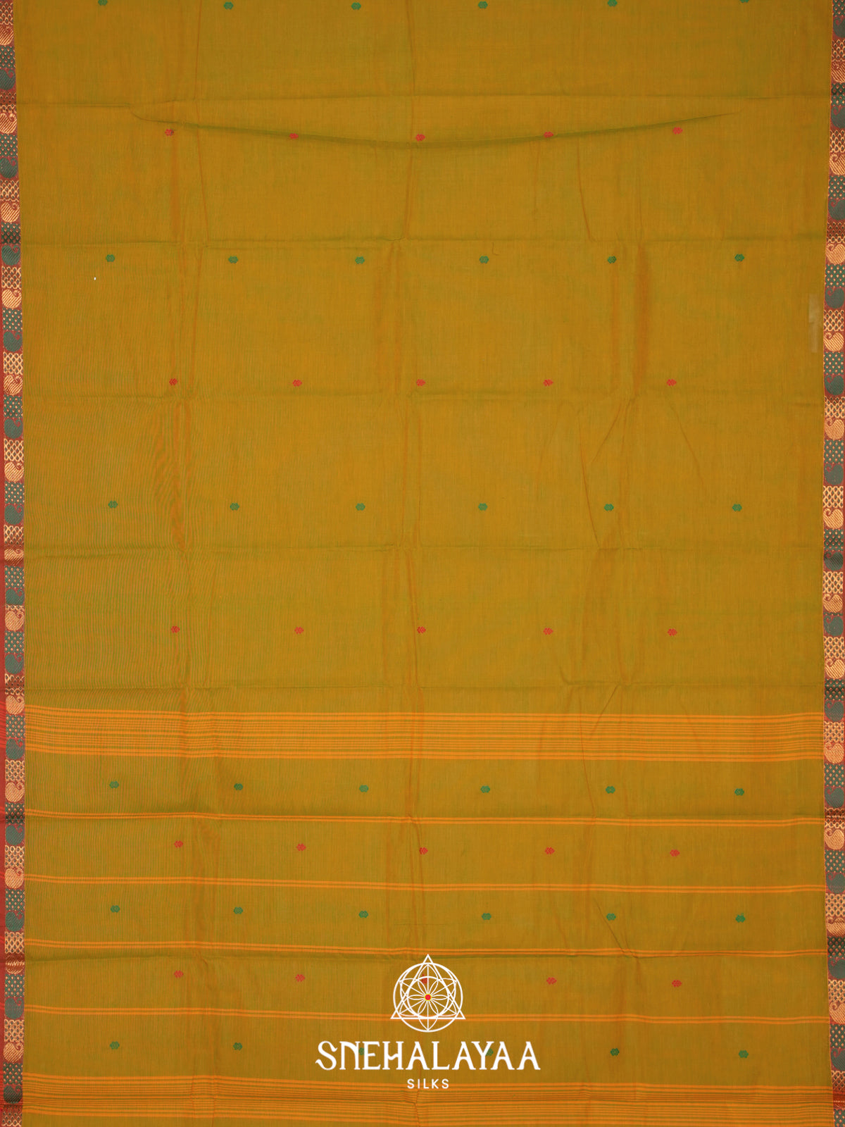 Mehendi Green Chettinad Cotton Saree