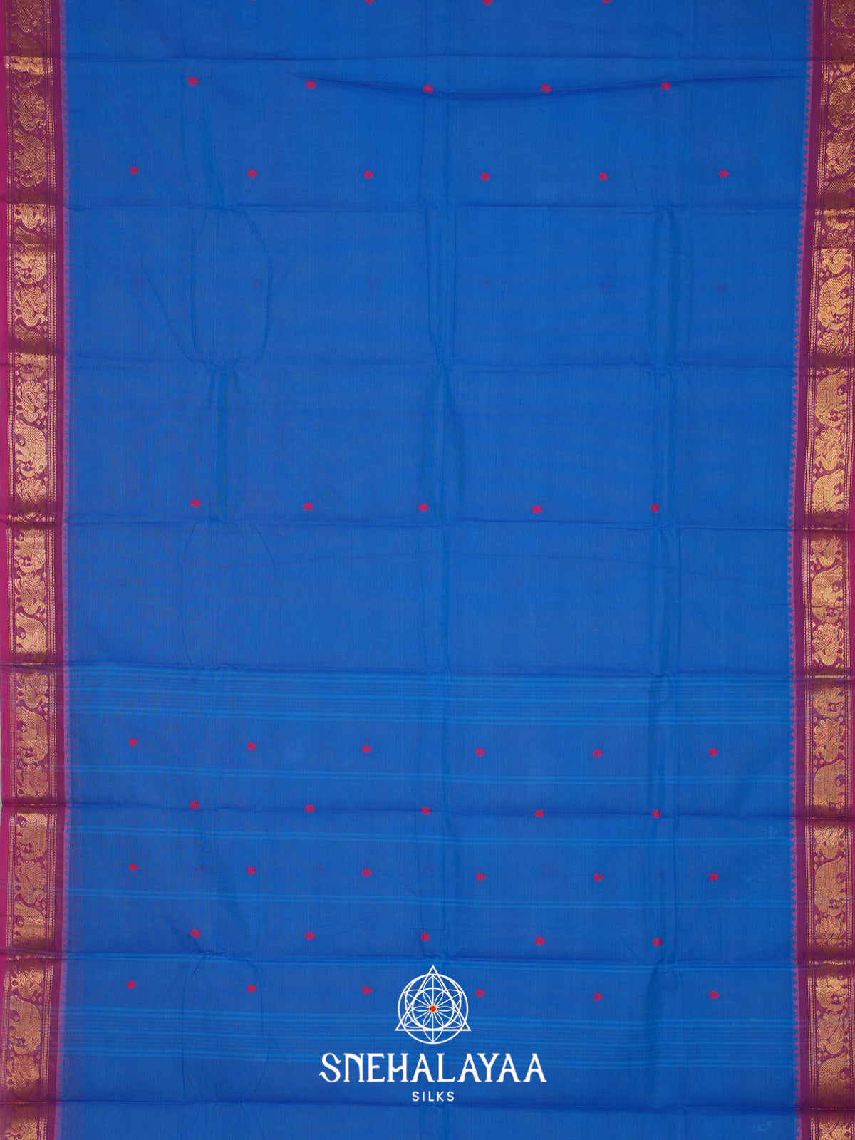 Blue Chettinad Cotton Saree