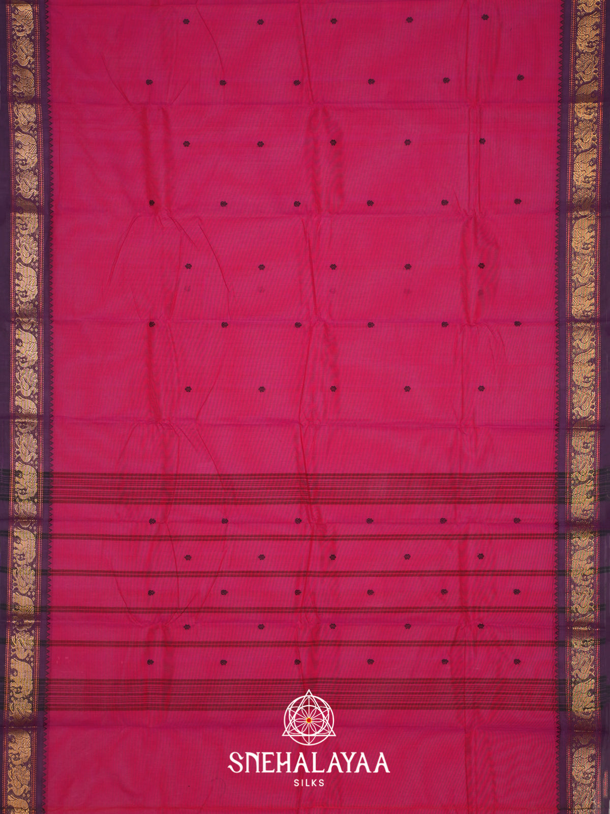 Burgundy Chettinad Cotton Saree