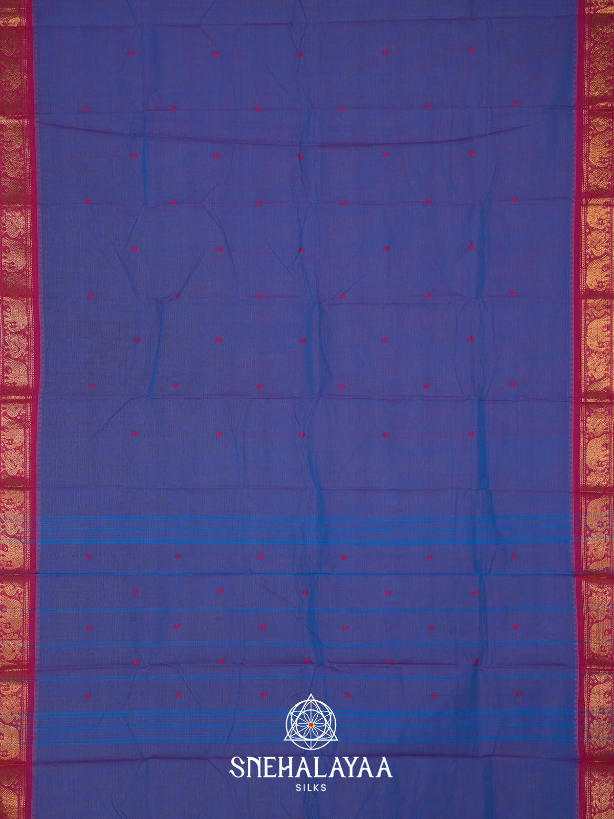 Blue Chettinad Cotton Saree