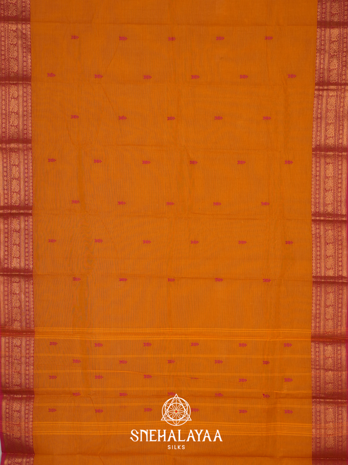 Burnt Orange  Chettinad Cotton Saree