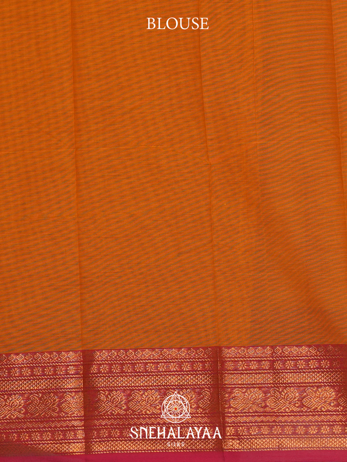 Burnt Orange  Chettinad Cotton Saree