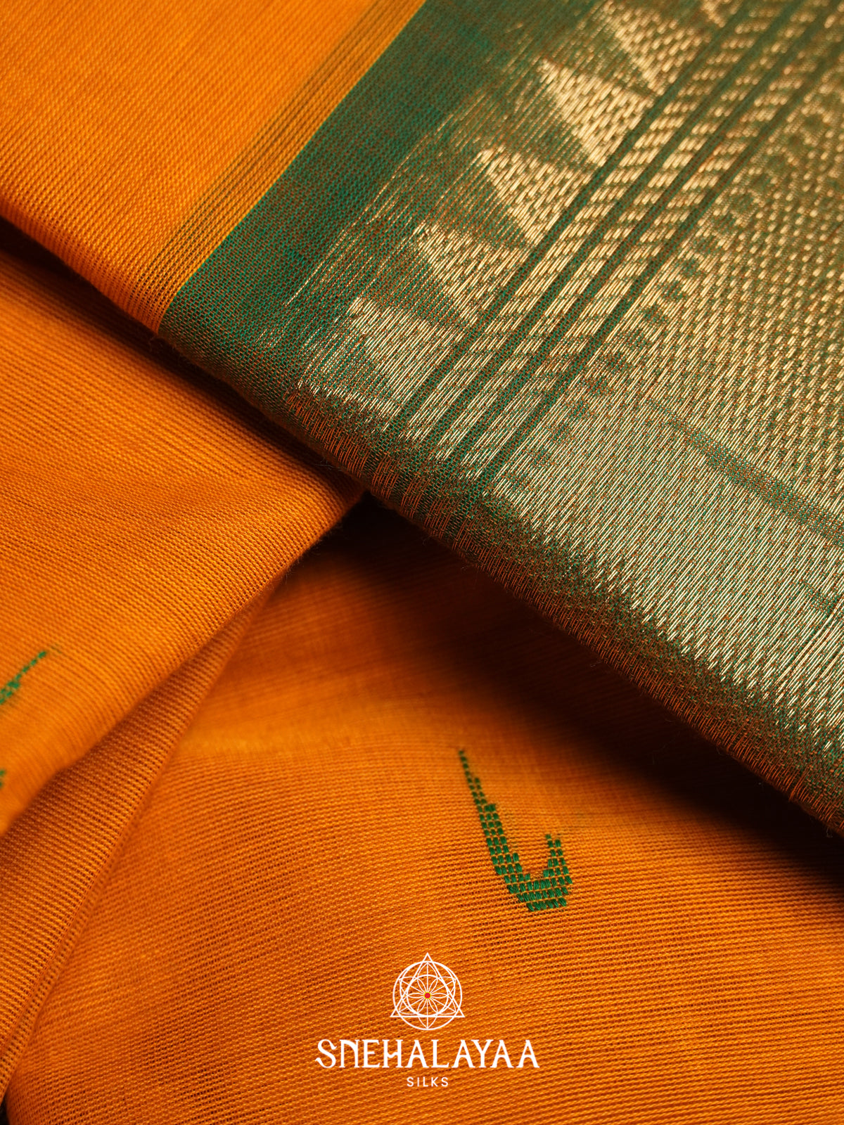 Mustard Brown Chettinad Cotton Saree