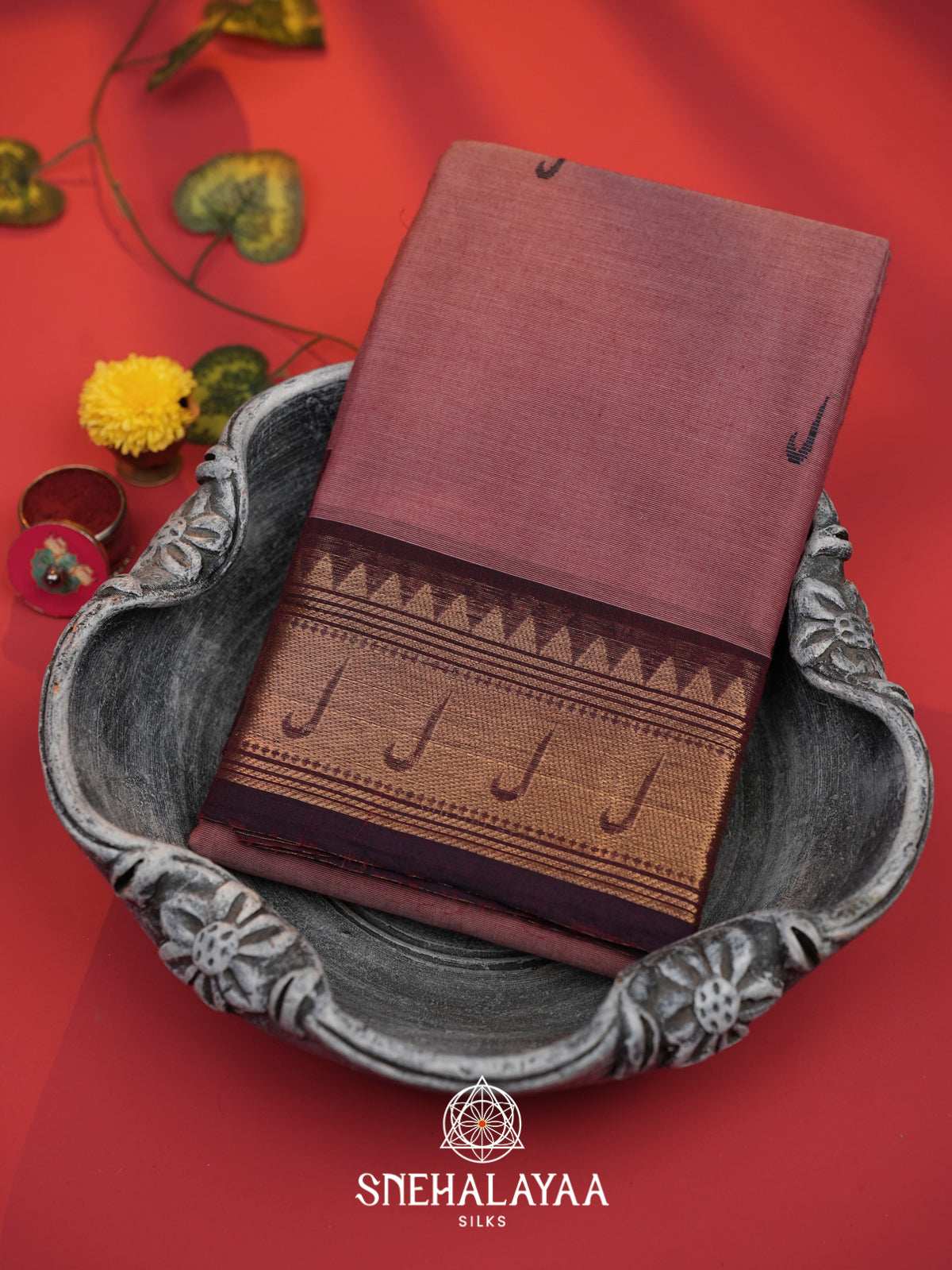 Lavender Chettinad Cotton Saree