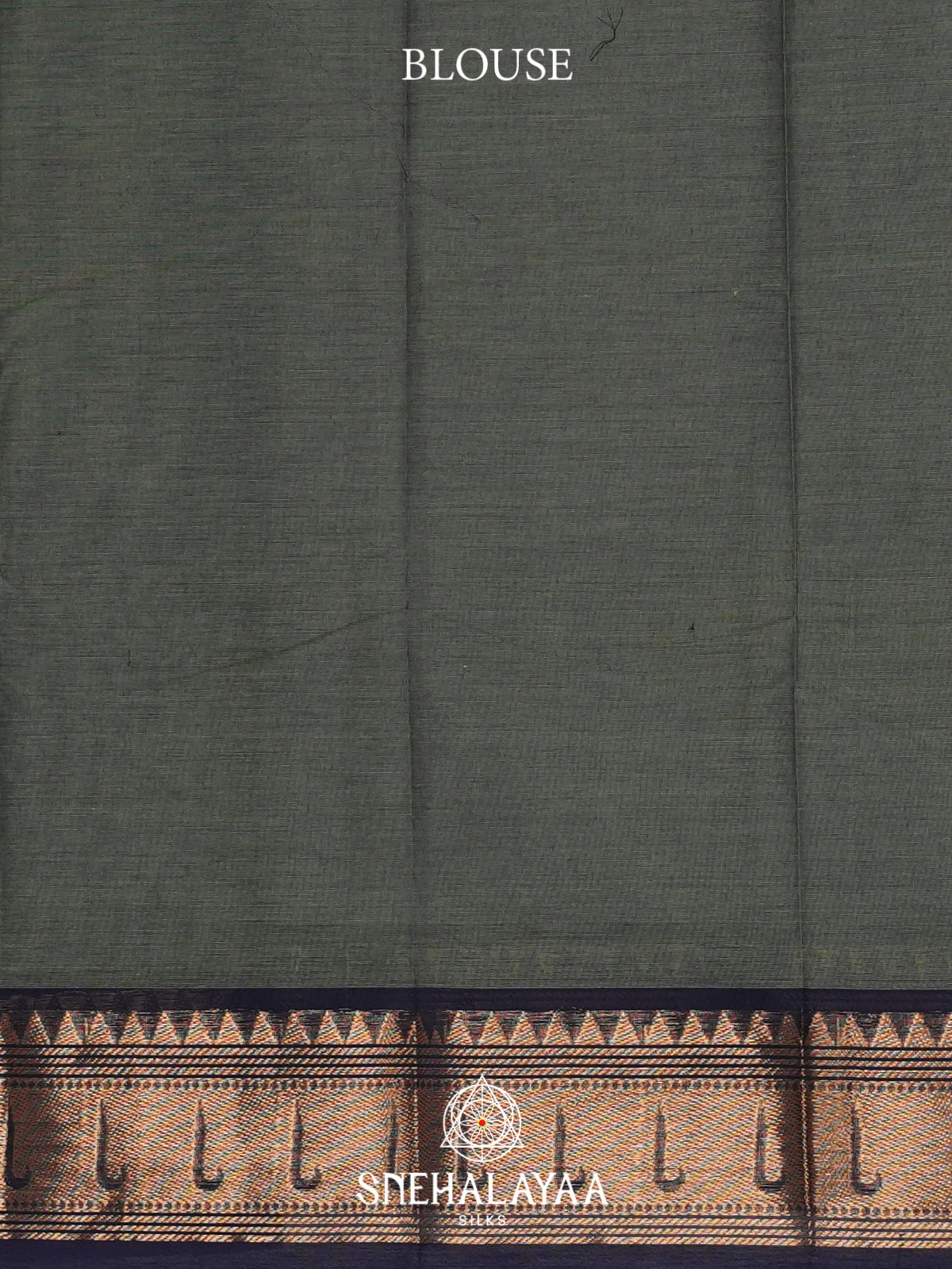 Dark Grey Chettinad Cotton Saree