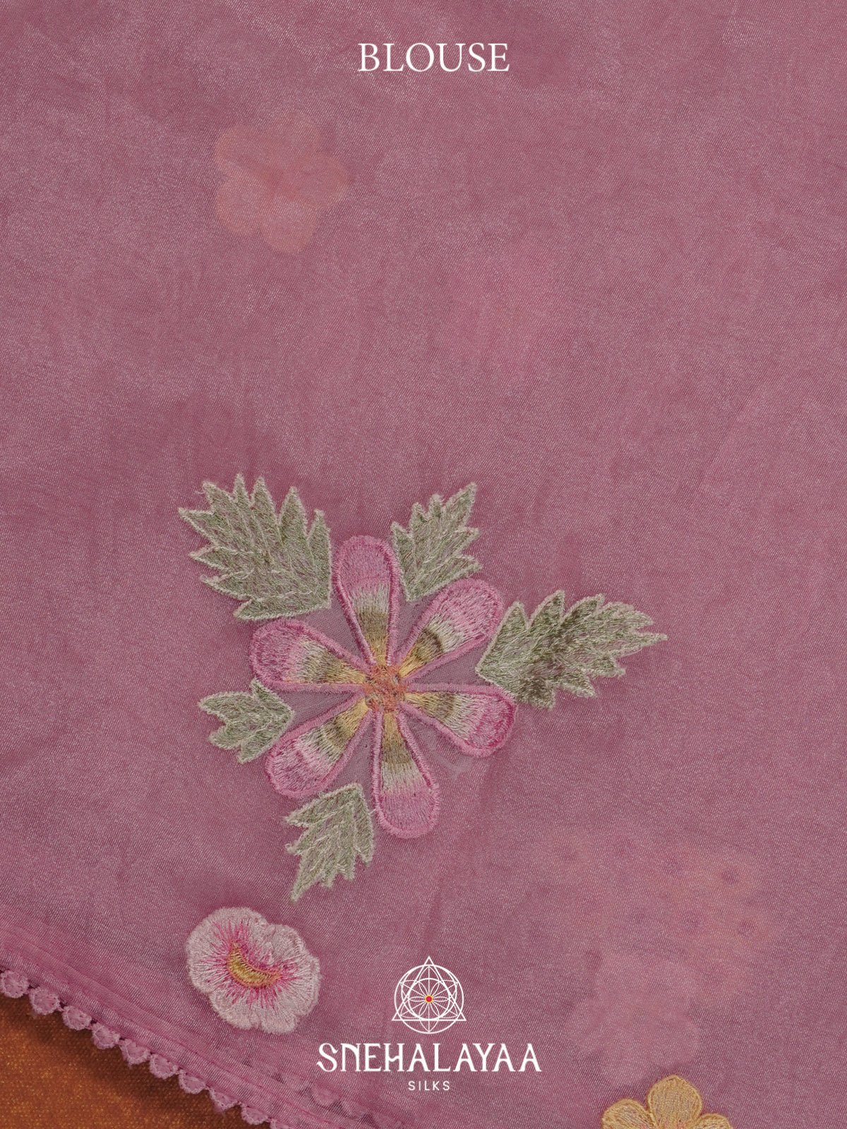 Pink Embroidered Organza Saree