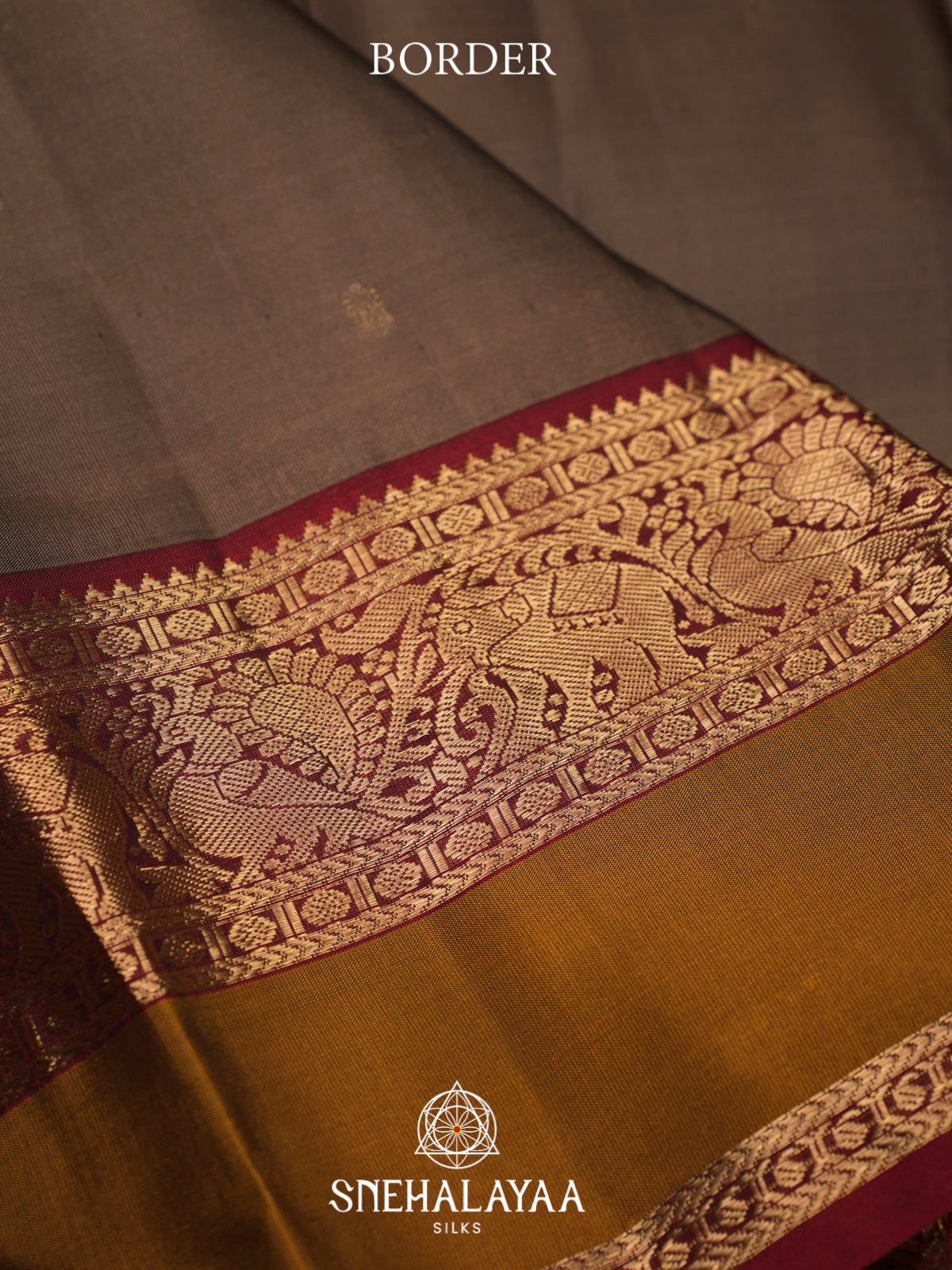 Brown Kanjivaram Silk Saree