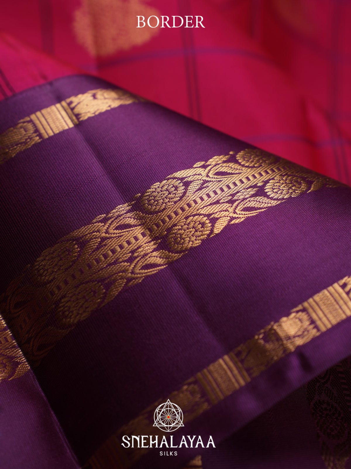 Rani Pink Kanjivaram Silk Saree