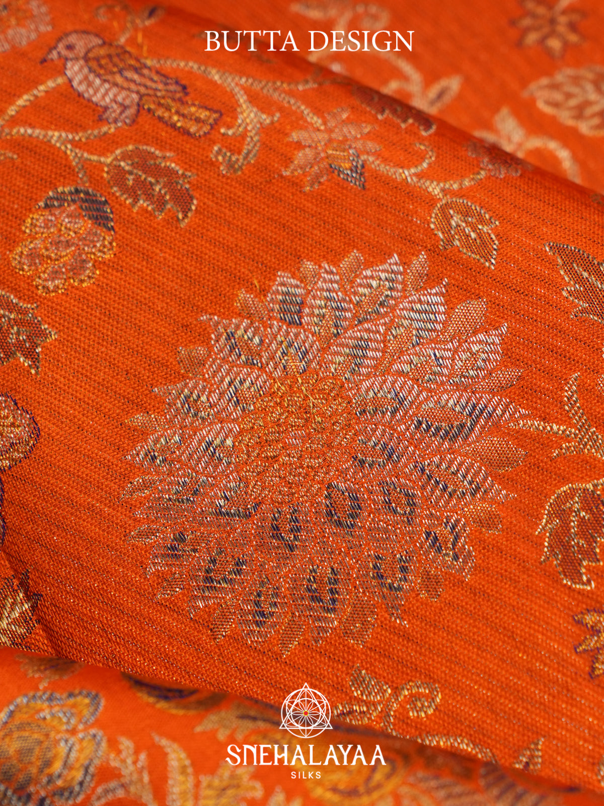 Orange Kanjivaram Silk Saree