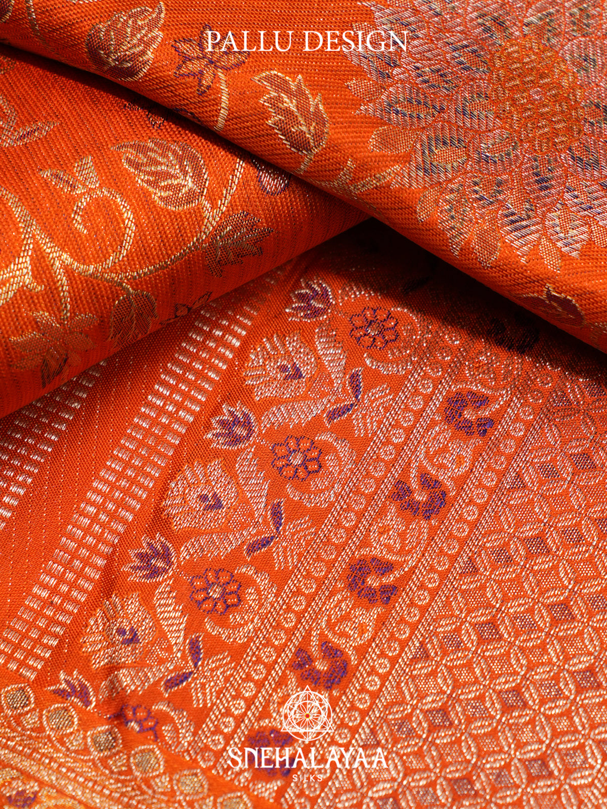 Orange Kanjivaram Silk Saree