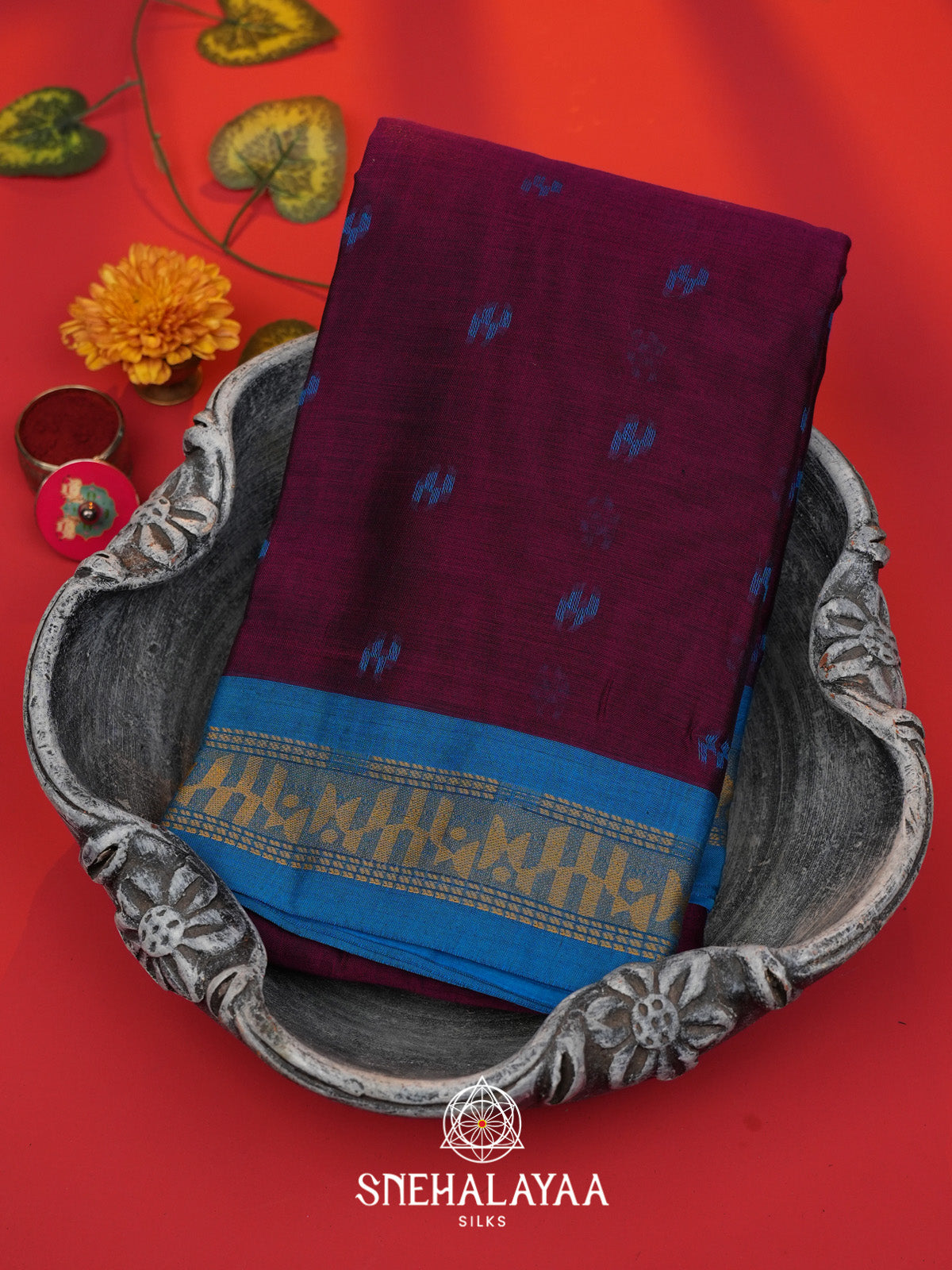 Purple Bengal Cotton Saree