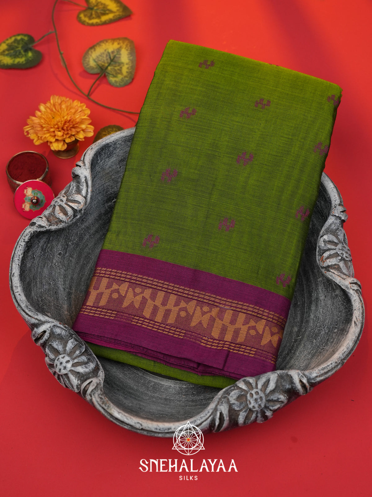 Green Bengal Cotton Saree