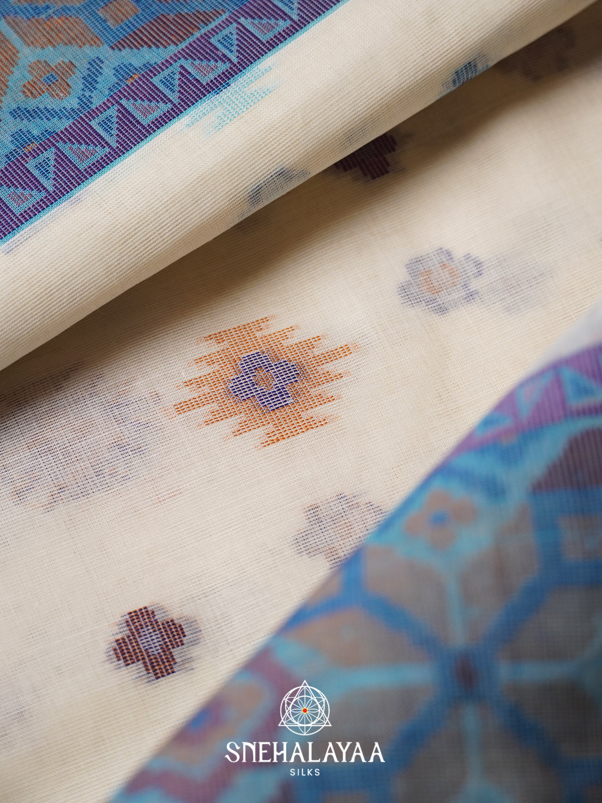 Cream Bengal Cotton Jamdani Saree without Blouse