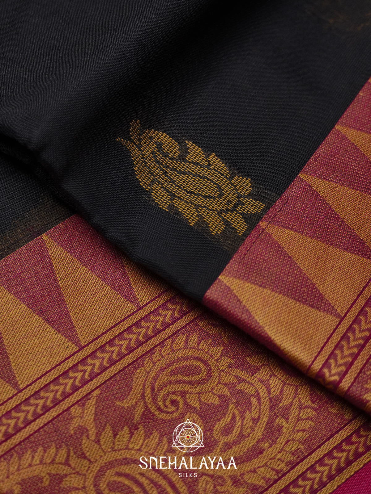 Black Bengal Cotton Saree