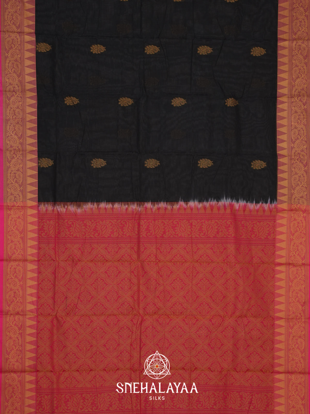 Black Bengal Cotton Saree
