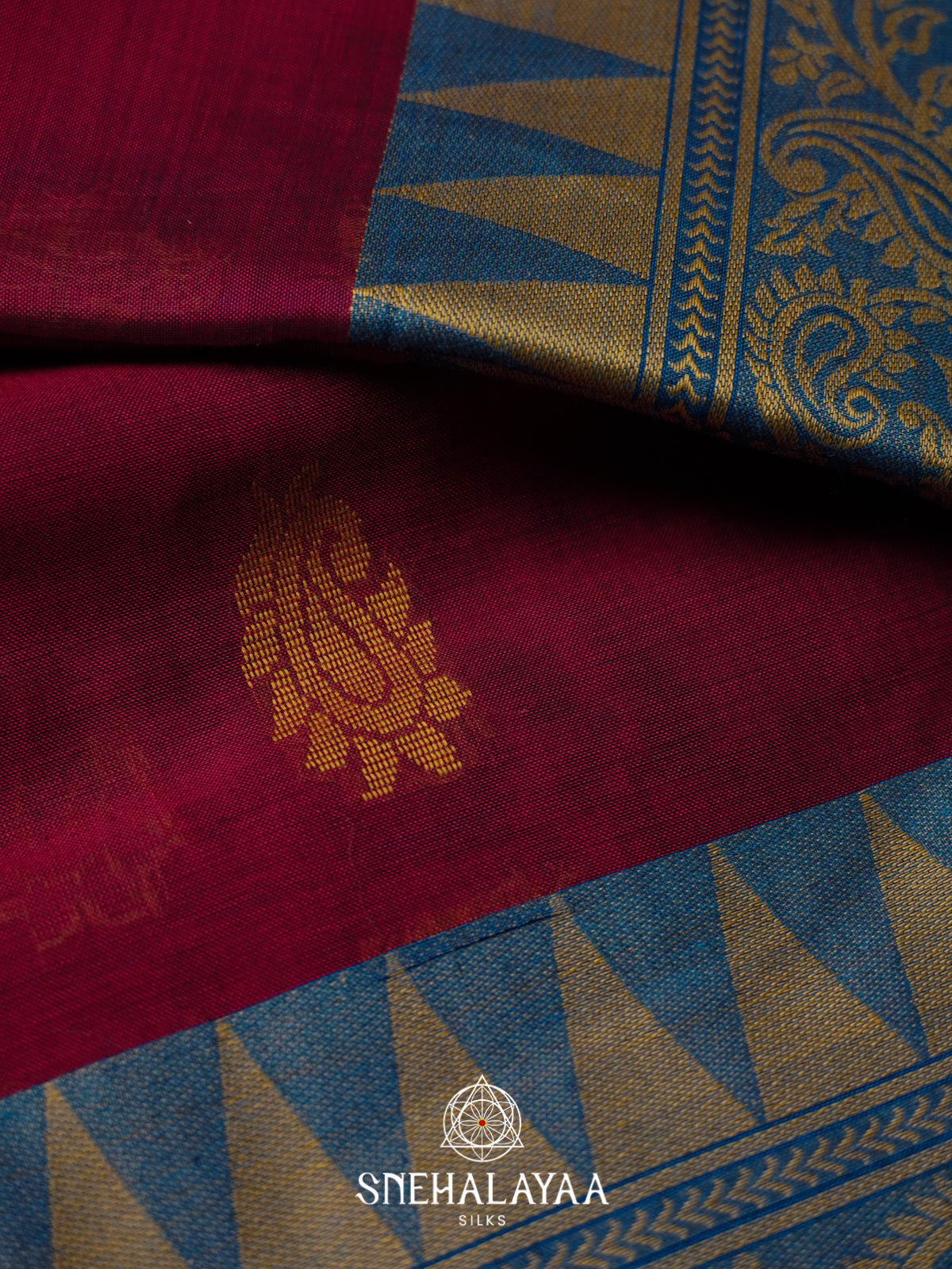 Magenta Bengal Cotton Saree