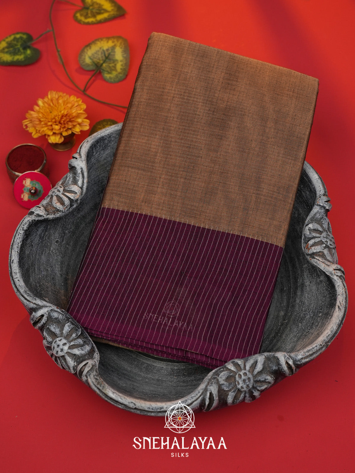 Brown Bengal Cotton Saree