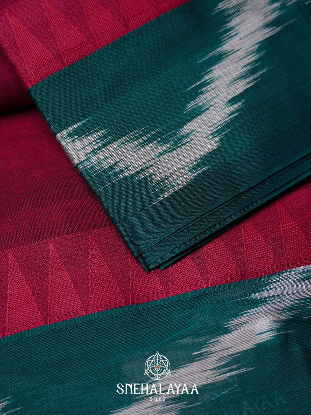 Magenta Bengal Cotton Saree