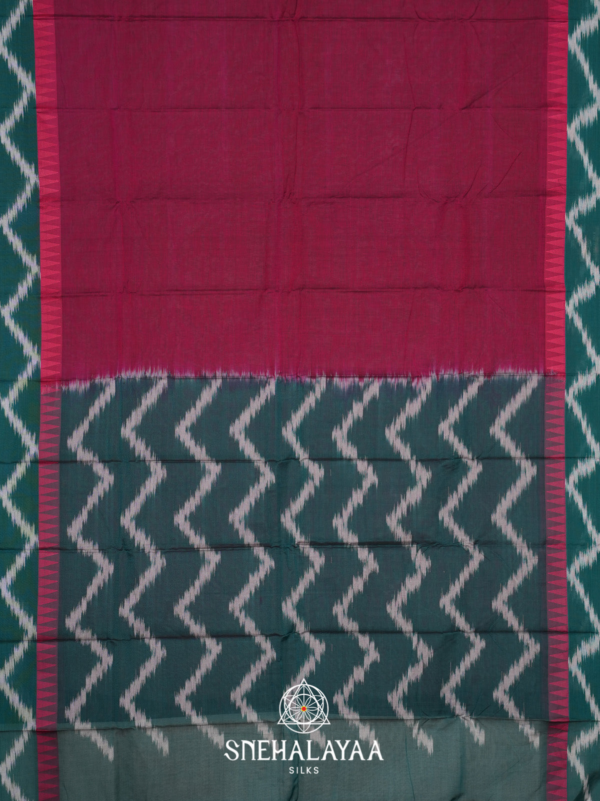 Magenta Bengal Cotton Saree